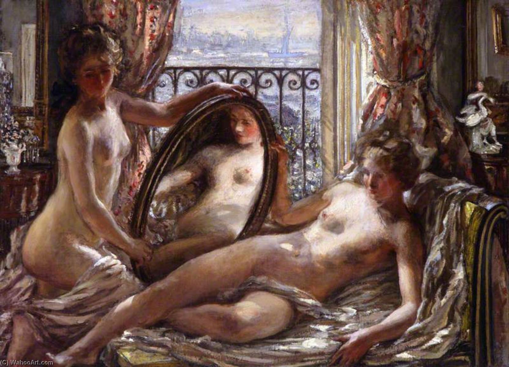 Le Miroir - Philip Wilson Steer image 1 reproduction de peinture à l’huile