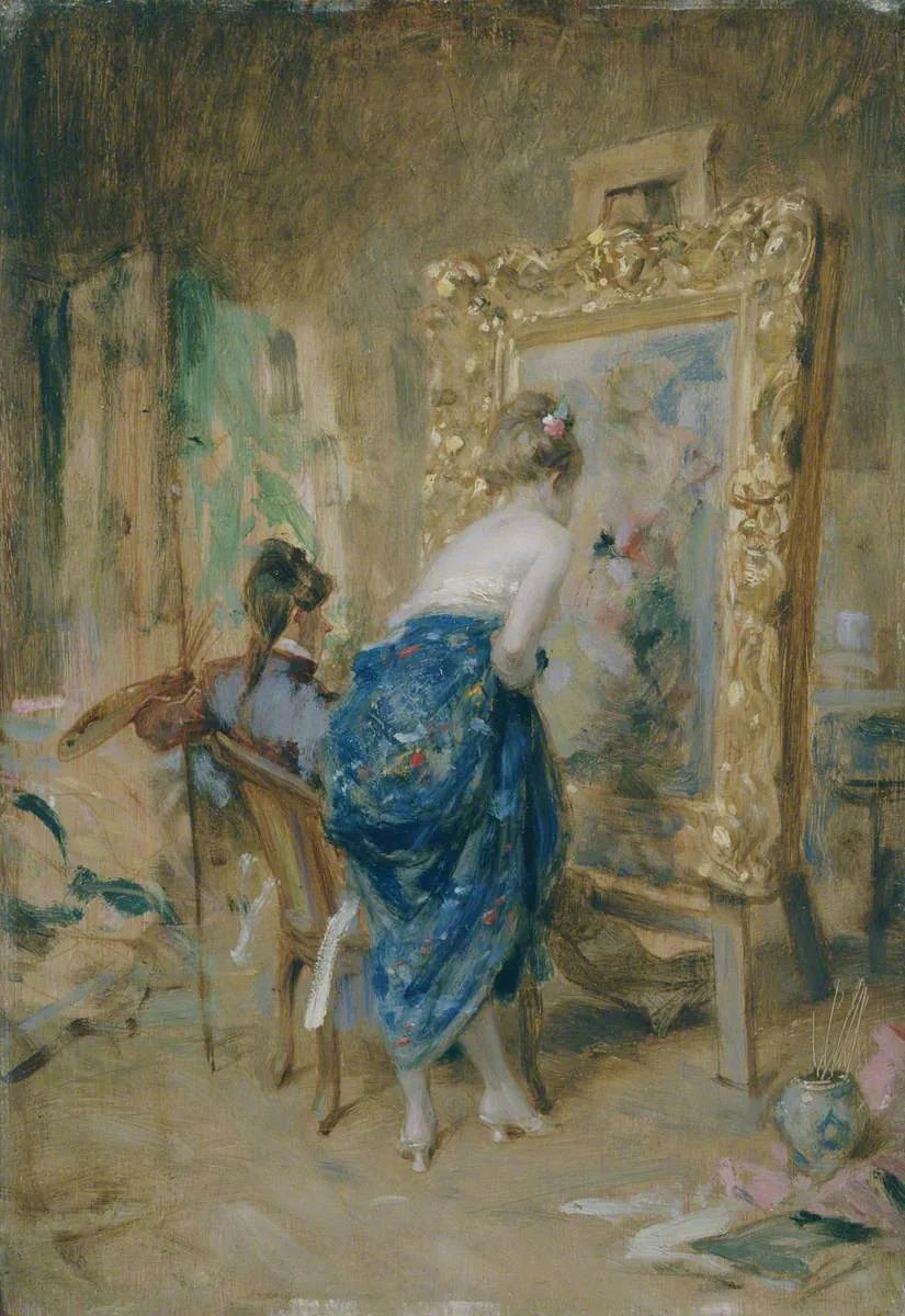 Le modèle de l'artiste - Charles Bargue image 1 copie de tableau peinte à la main