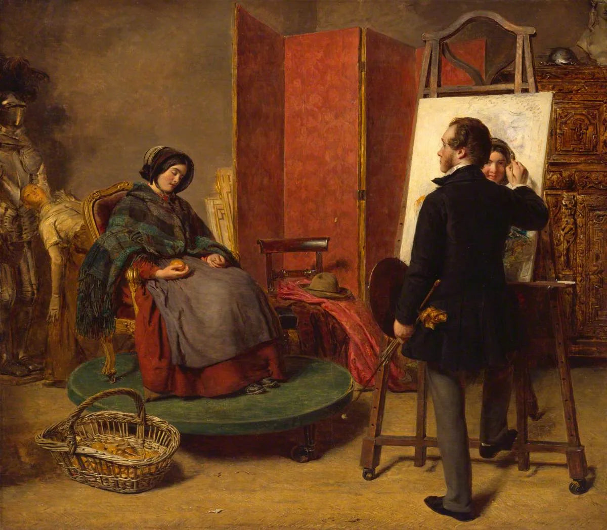 Le modèle endormi - William Powell Frith image 1 reproduction artisanale de tableau