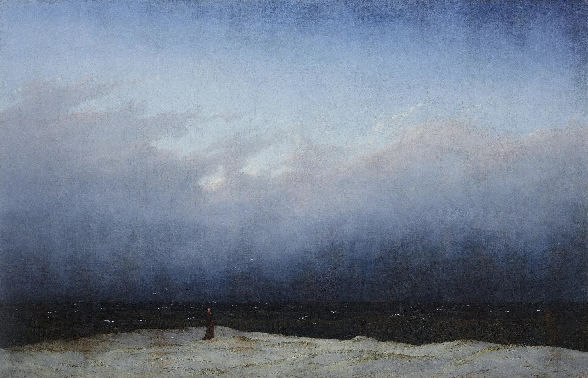 Le Moine au bord de la mer - Caspar David Friedrich image 1 reproduction de peinture à l’huile