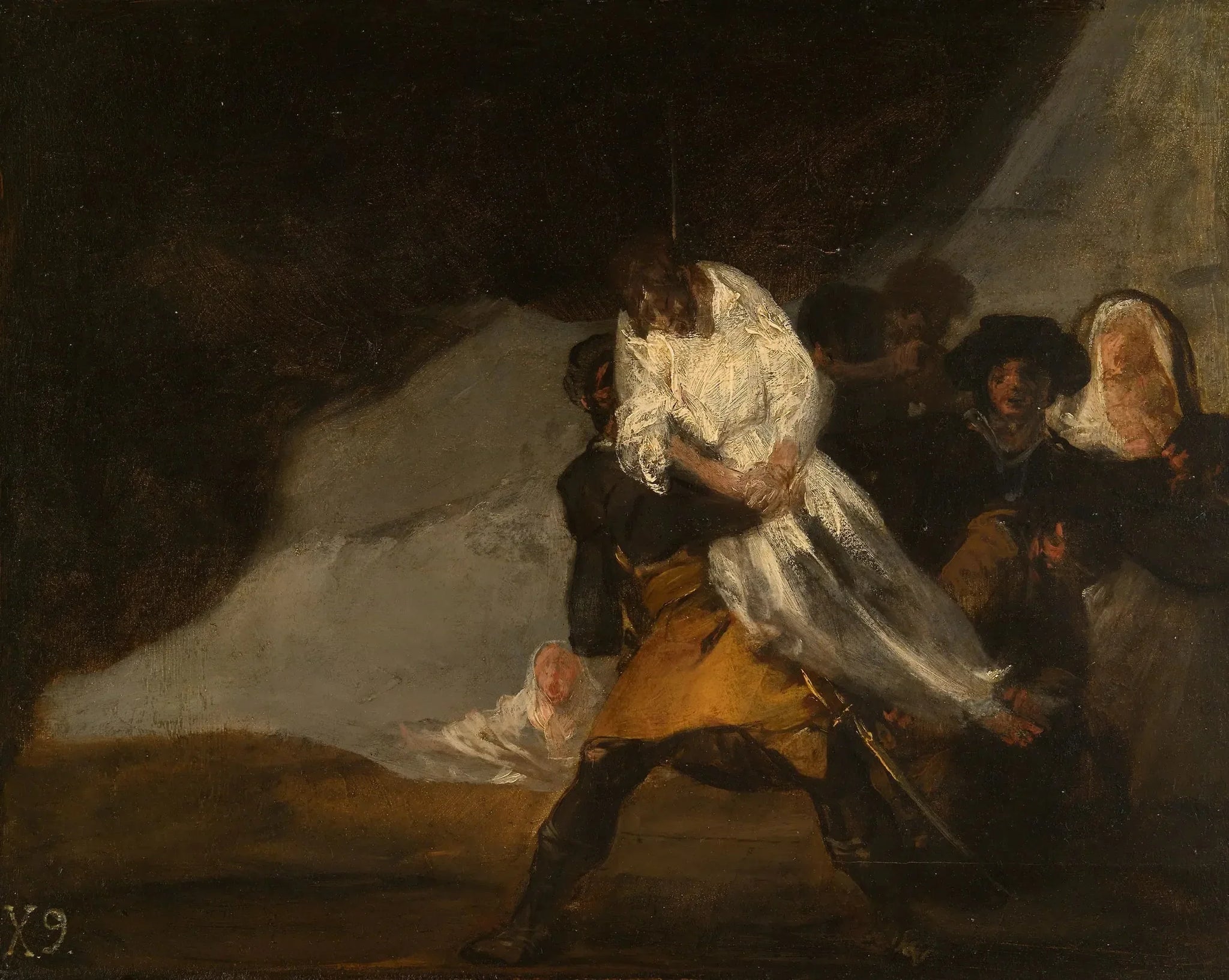 Le moine pendu - Francisco de Goya image 1 copie de tableau peinte à la main