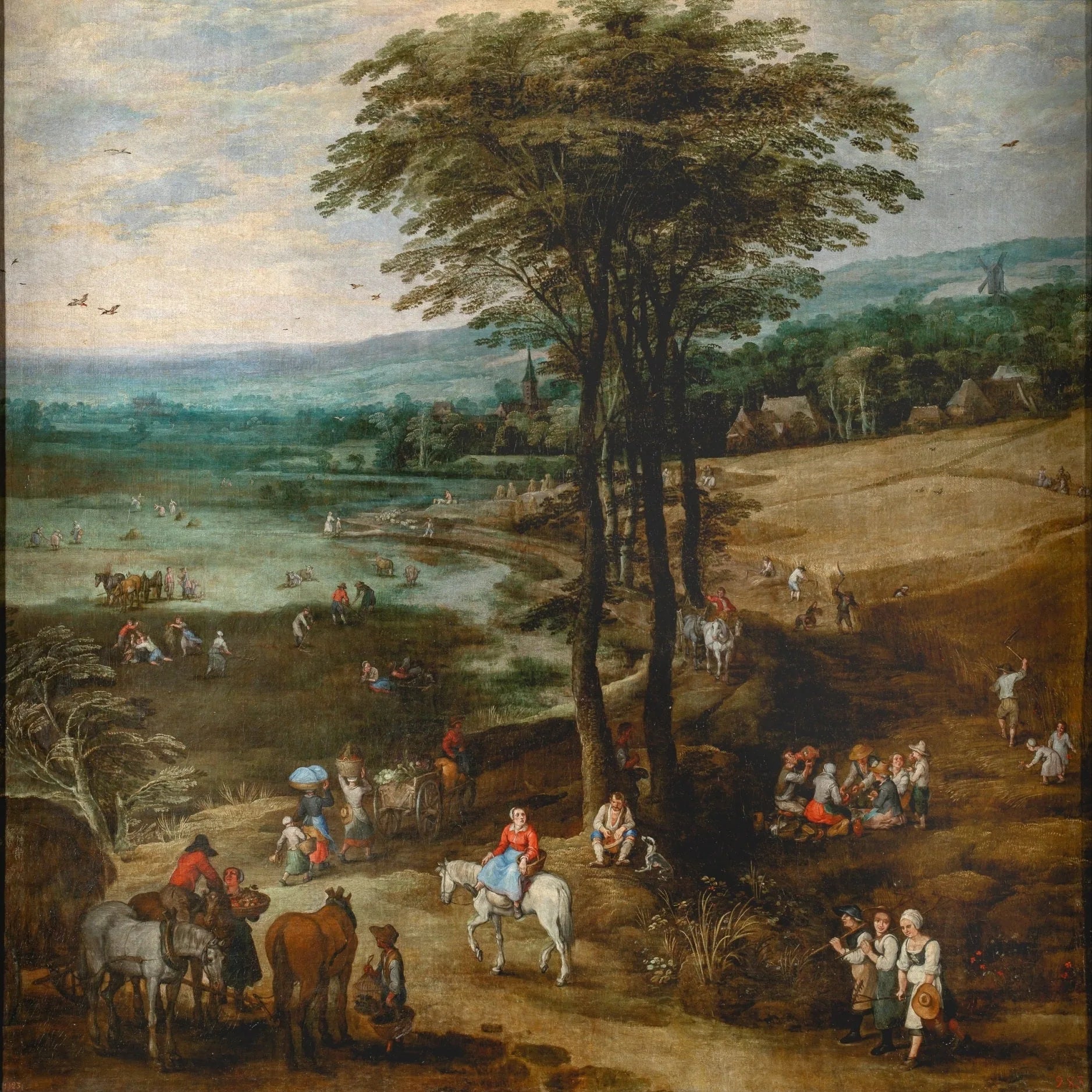 Le moisson - Jan Brueghel l'Ancien image 1 tableau peint à l’huile sur toile