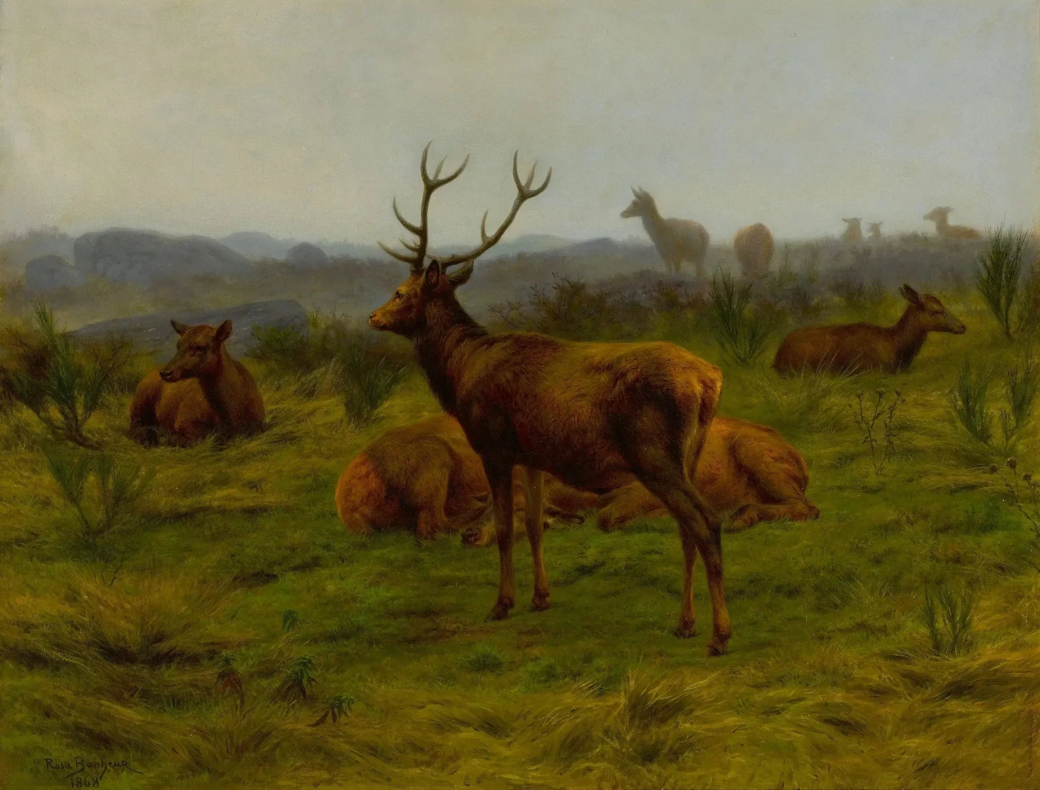 Le monarque de la meute - Rosa Bonheur image 1 reproduction artisanale de tableau