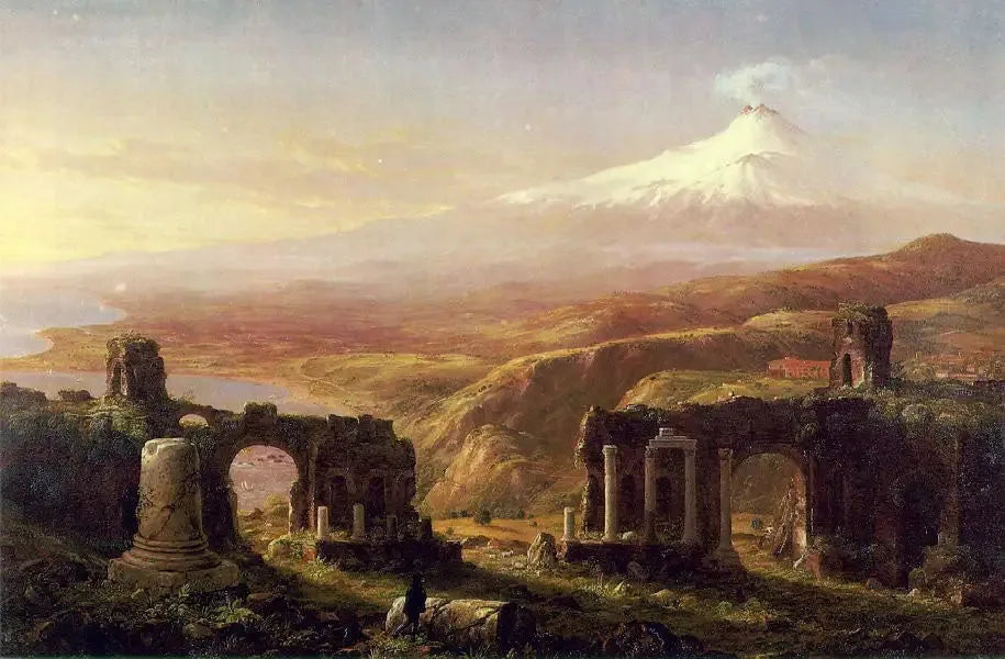 Le mont Etna depuis Taormine - Thomas Cole image 1 tableau peint à l’huile sur toile