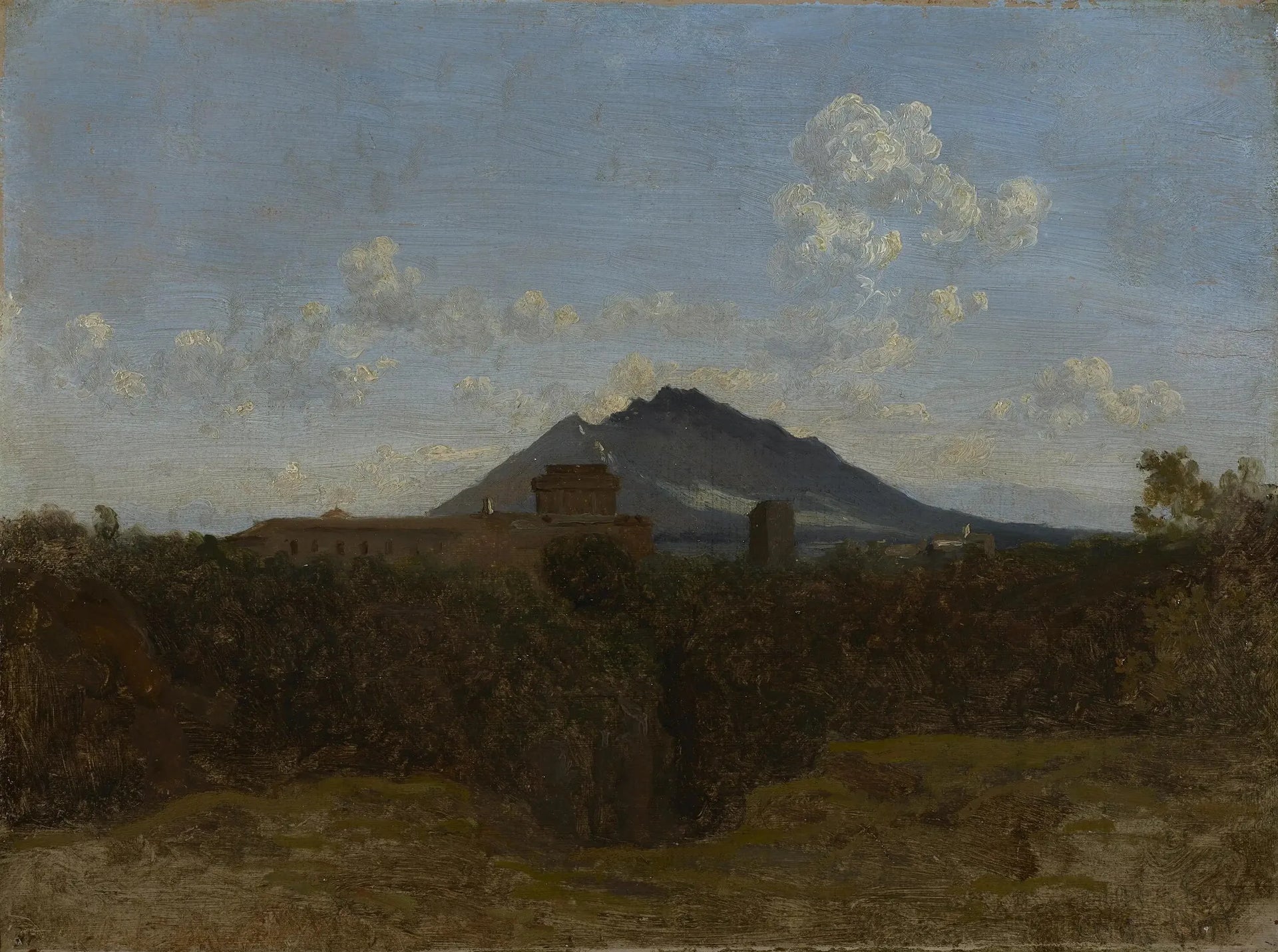 Le mont Soracte - Jean-Baptiste Camille Corot image 1 copie peinte à la main à l’huile