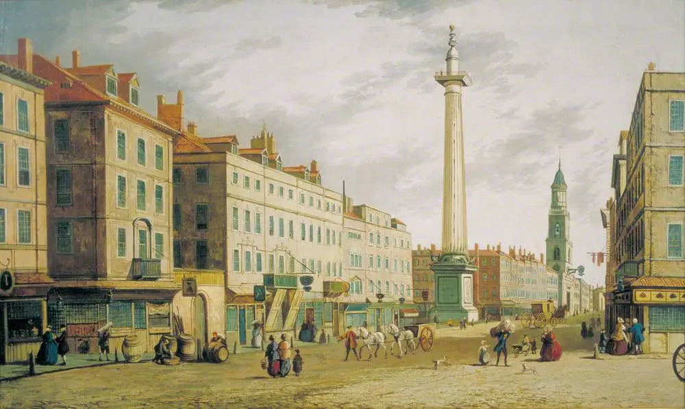 Le monument de Gracechurch Street, Londres - Canaletto image 1 copie de tableau peinte à la main