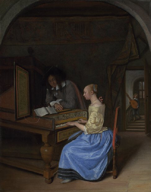 Le Morceau de musique - Jan Steen image 1 reproduction de peinture à l’huile