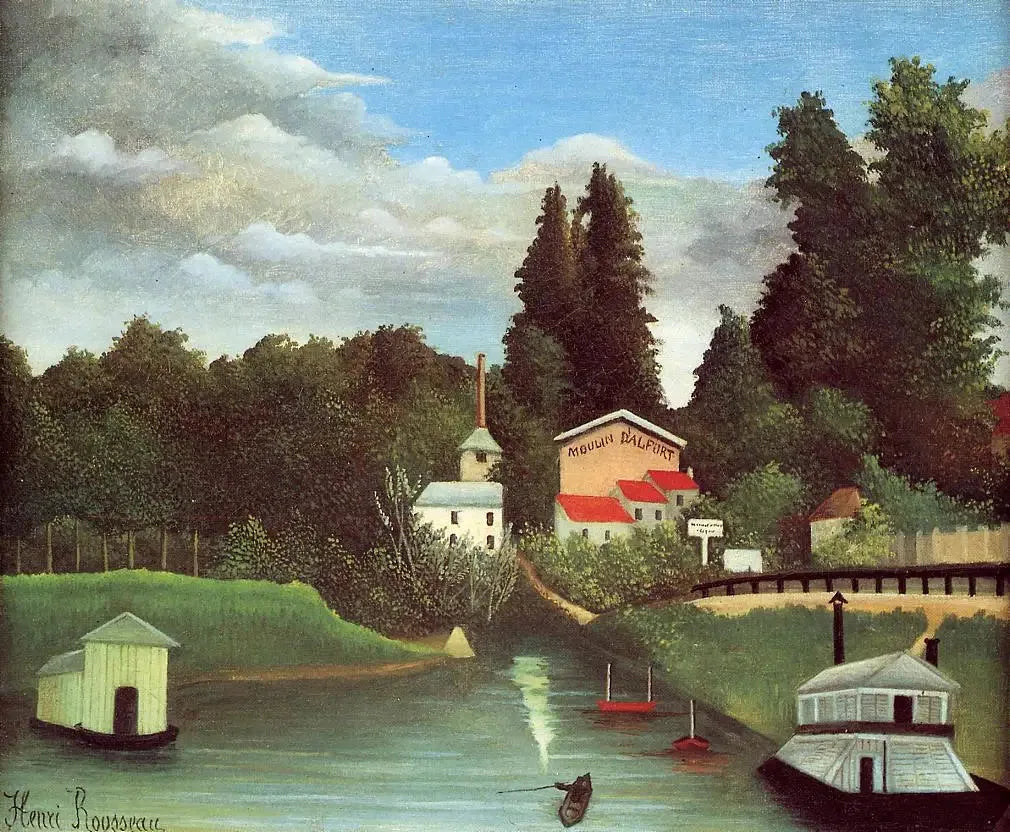 Le Moulin d'Alfort - Henri Rousseau image 1 reproduction de peinture à l’huile