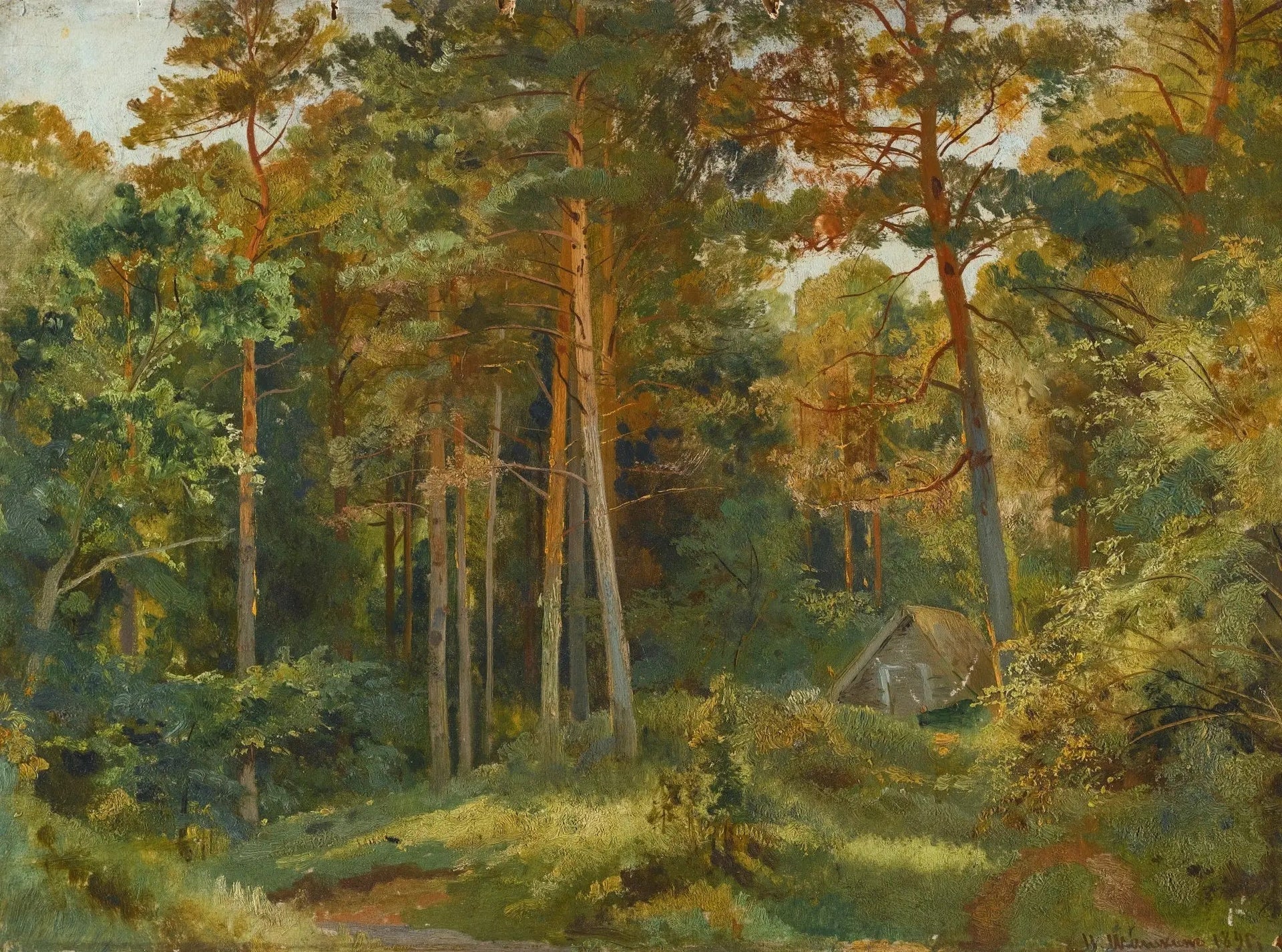 Le Moulin dans la Forêt - Ivan Chichkine image 1 tableau peint à l’huile sur toile