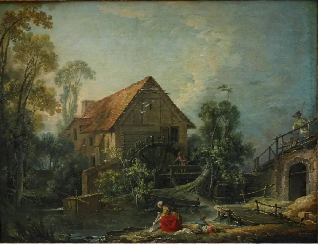 Le Moulin - François Boucher image 1 tableau peint à l’huile sur toile