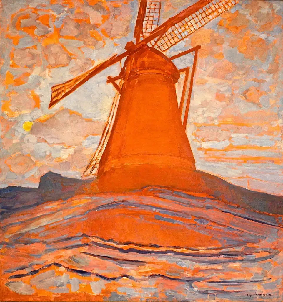 Le Moulin - Piet Mondrian image 1 copie peinte à la main à l’huile