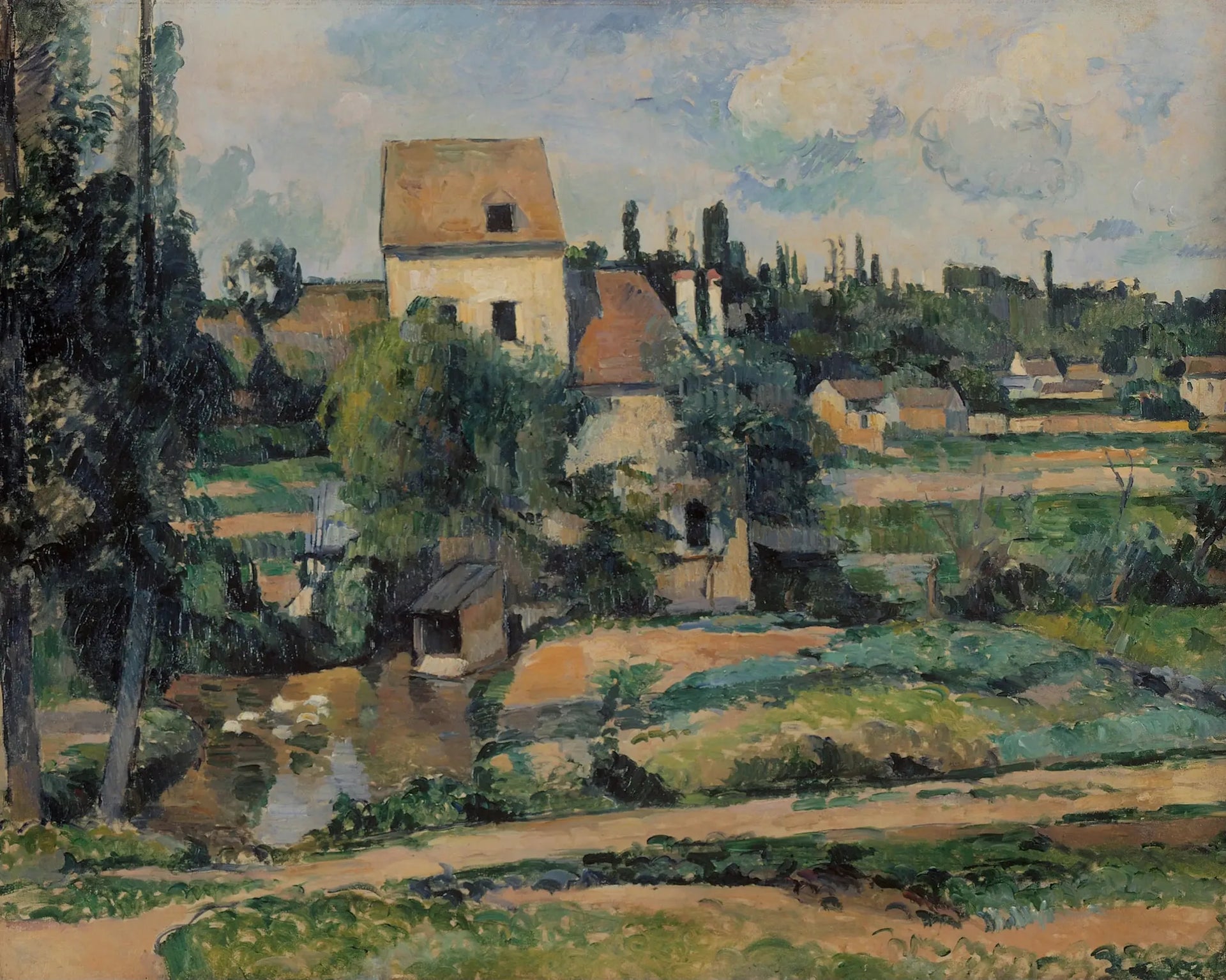 Le moulin sur la Couleuvre à Pontoise - Paul Cézanne image 1 reproduction d’œuvre d’art à l’huile