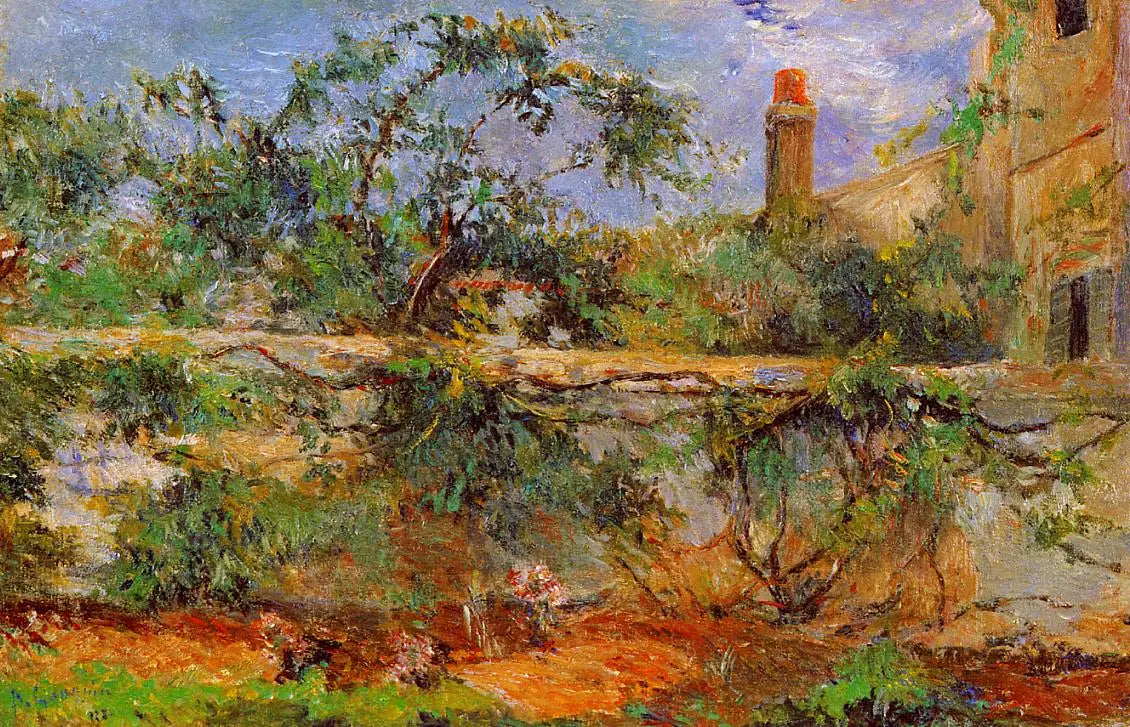 Le Mur mitoyen, ou Le Verger - Paul Gauguin image 1 reproduction d’œuvre d’art à l’huile