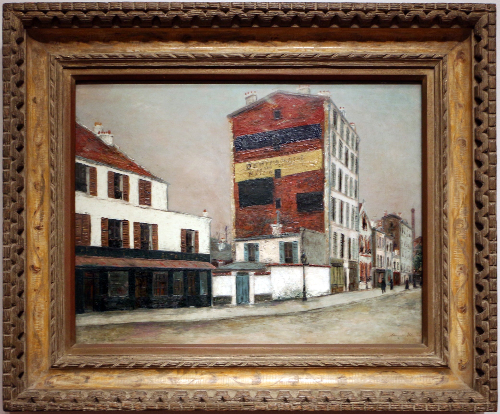 Le Mur Rouge, Boulevard de la Chapelle - Maurice Utrillo image 1 reproduction de peinture à l’huile