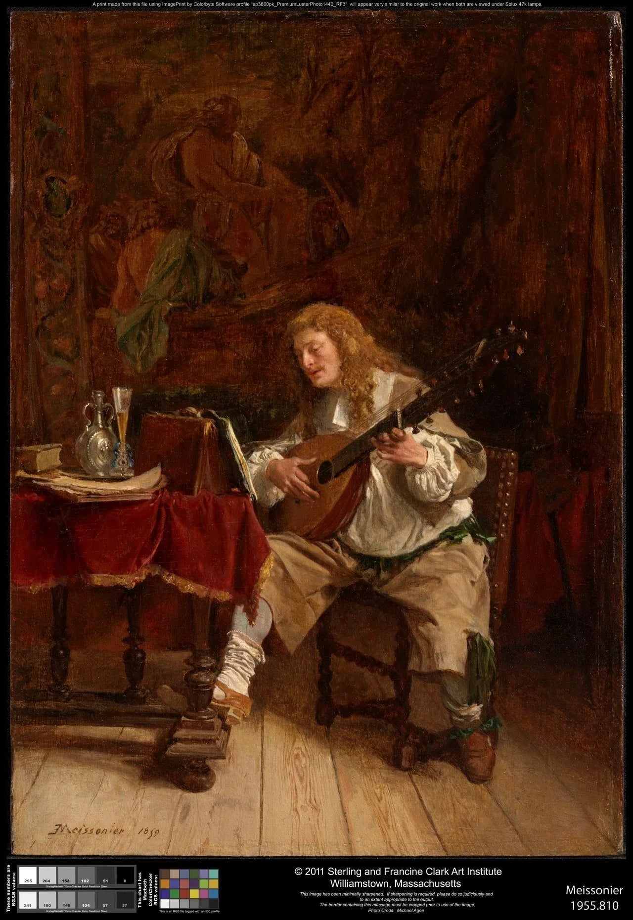 Le musicien - Ernest Meissonier image 1 tableau peint à l’huile sur toile