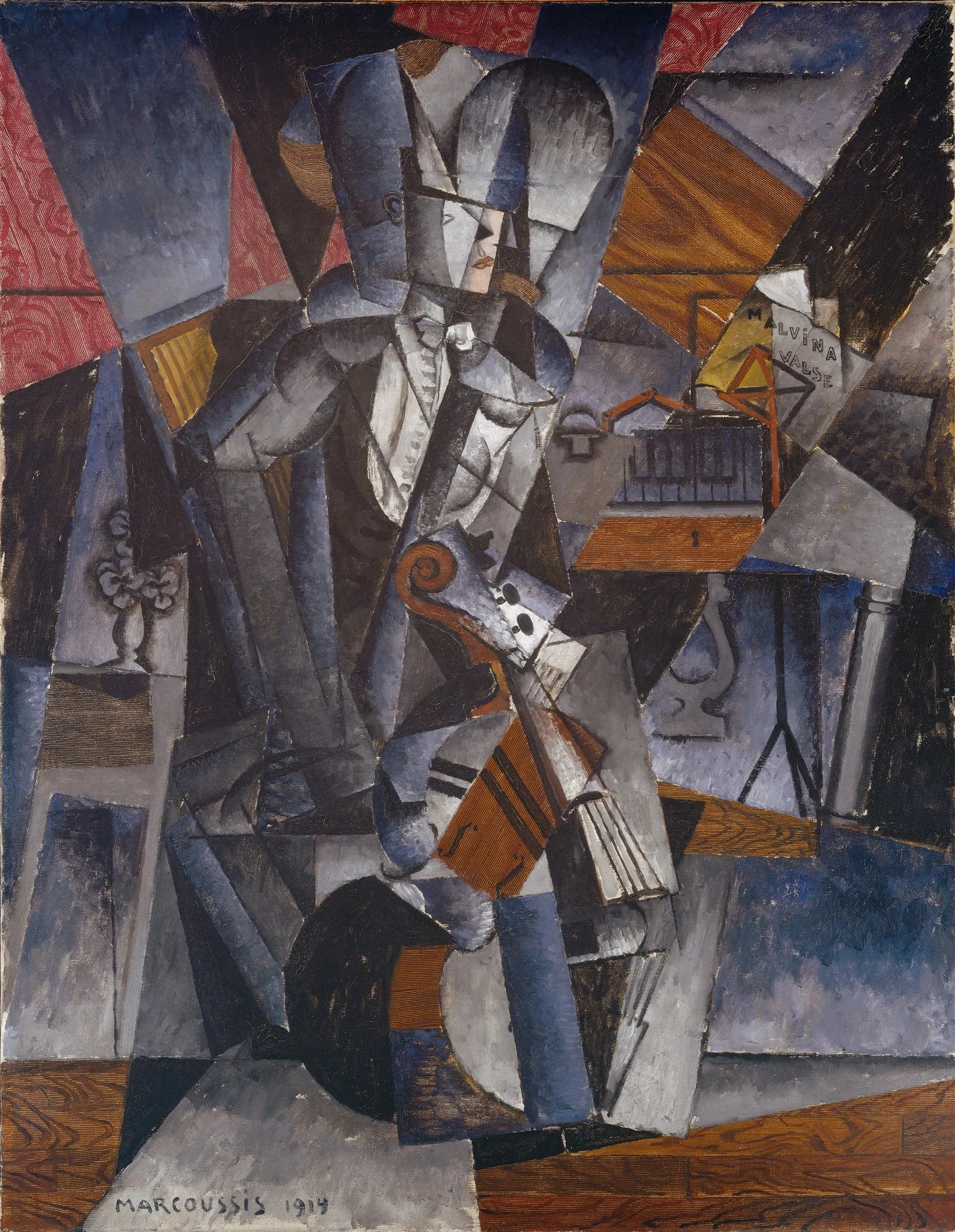 Le musicien - Louis Marcoussis image 1 tableau peint à l’huile sur toile