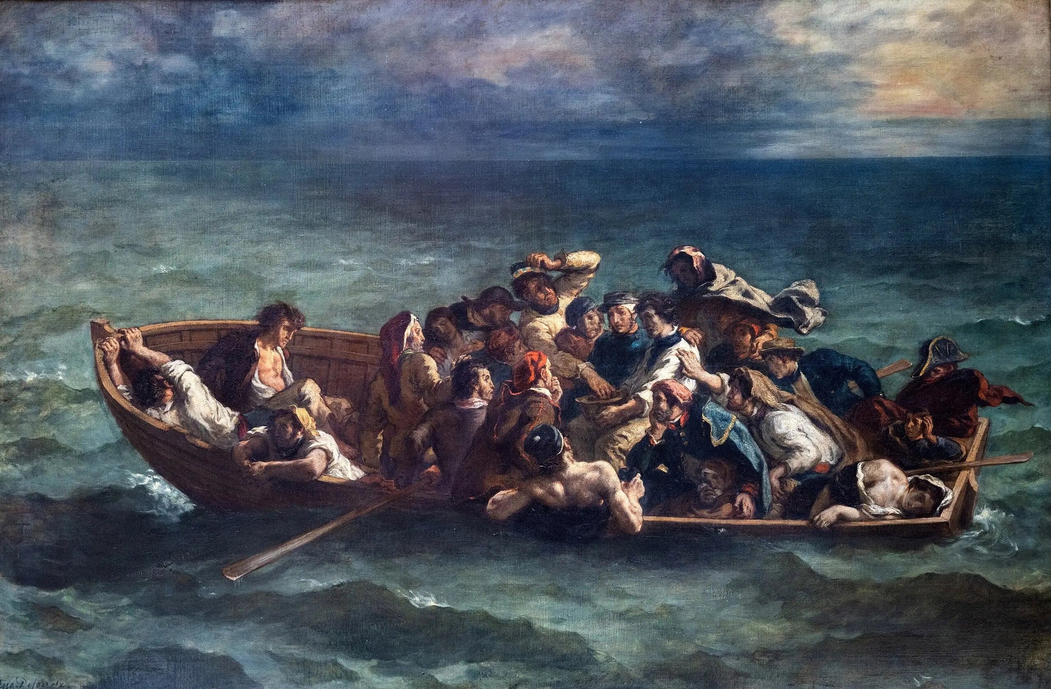 Le Naufrage de don Juan - Eugène Delacroix image 1 reproduction artisanale de tableau