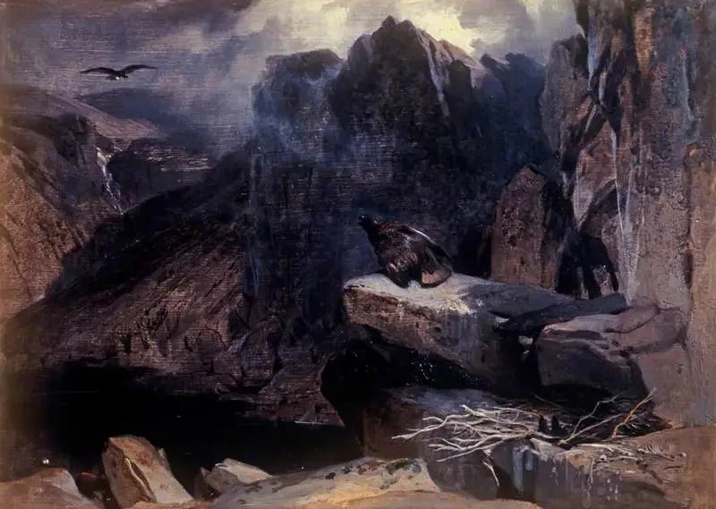 Le nid d'aigle - Edwin Henry Landseer image 1 copie de tableau peinte à la main