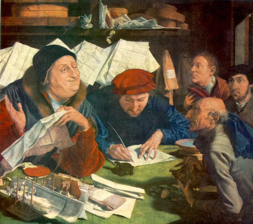Le Notaire - Marinus van Reymerswale image 1 reproduction réalisée par Alpha Reproduction