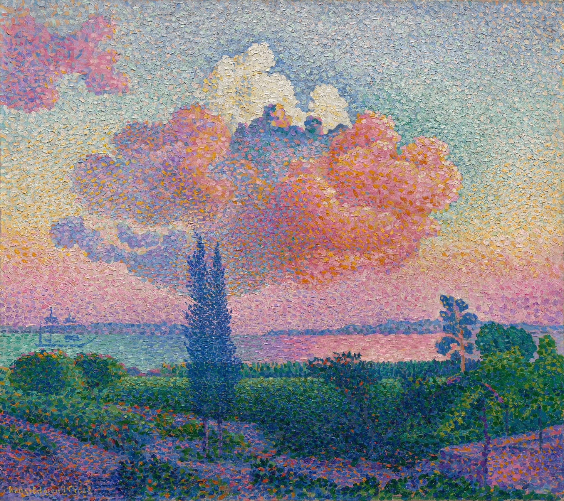 Le Nuage rose - Henri-Edmond Cross image 1 tableau peint à l’huile sur toile
