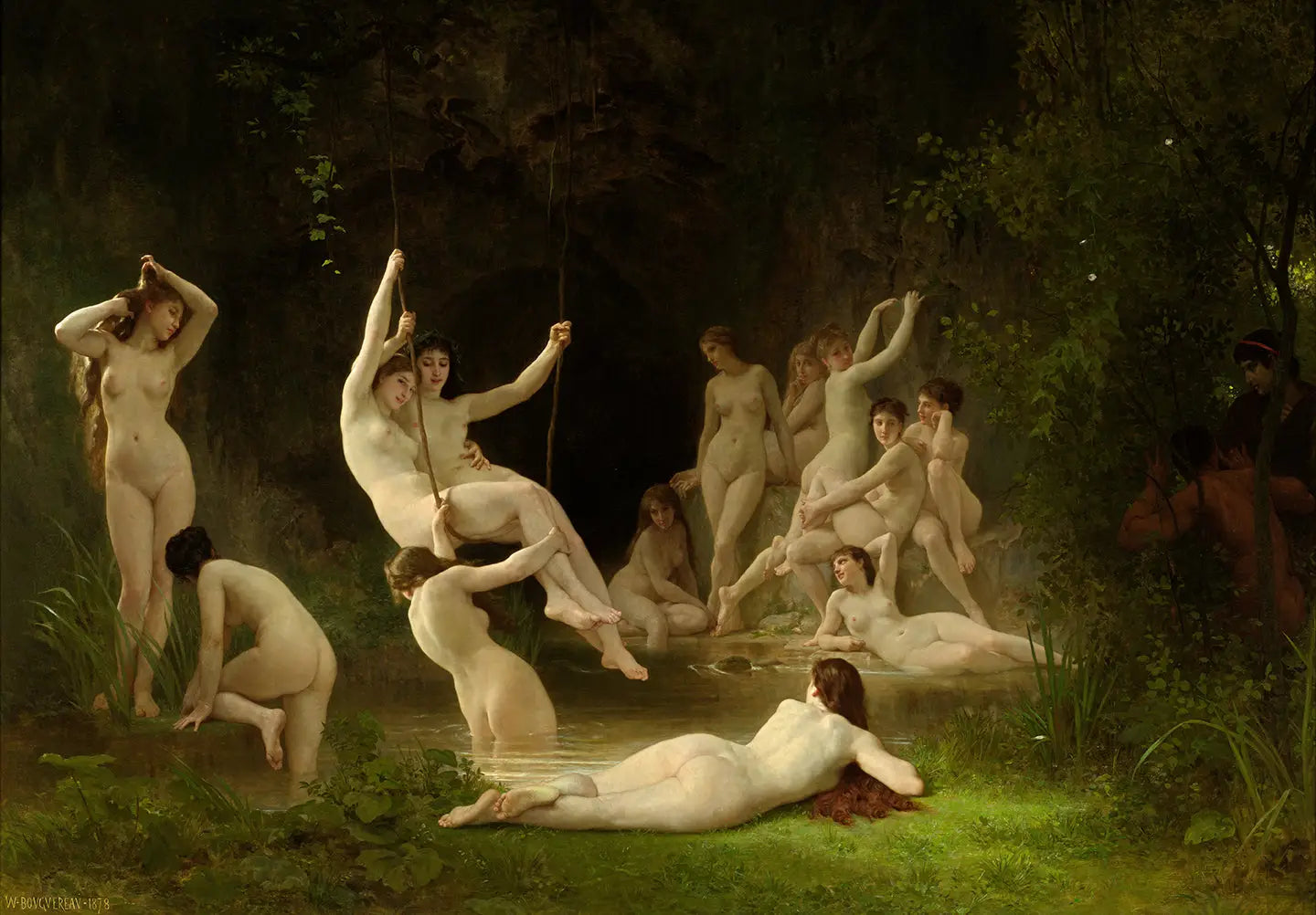 Le Nymphée - Bouguereau image 1 reproduction de peinture à l’huile