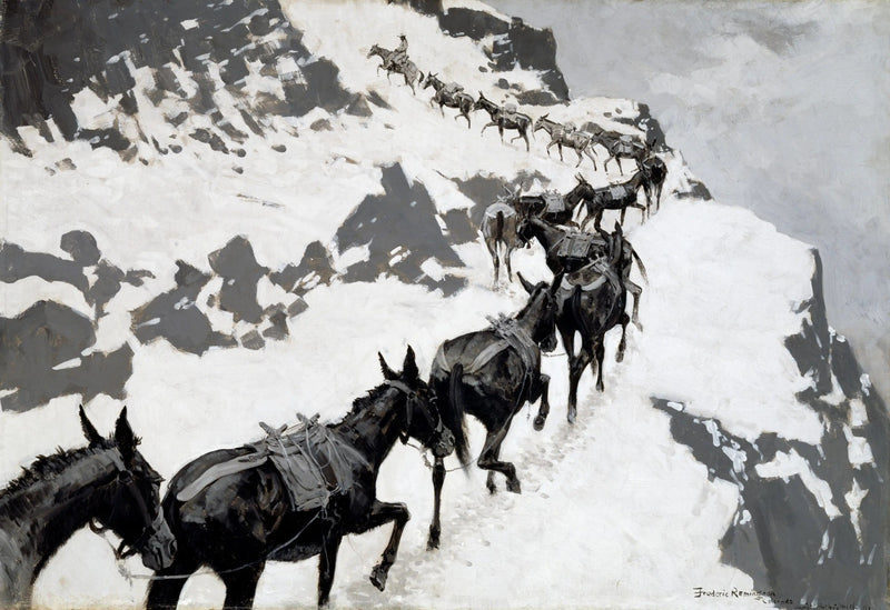 Le pack Mule - Frederic Remington