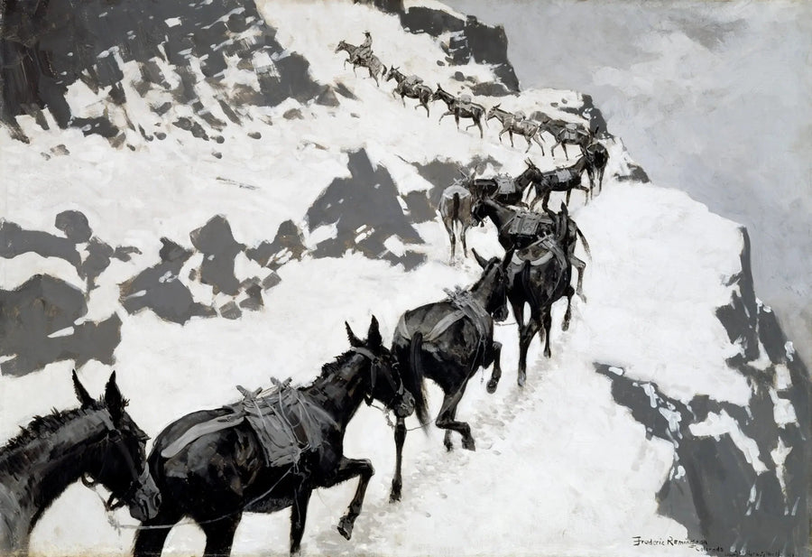 Le pack Mule - Frederic Remington