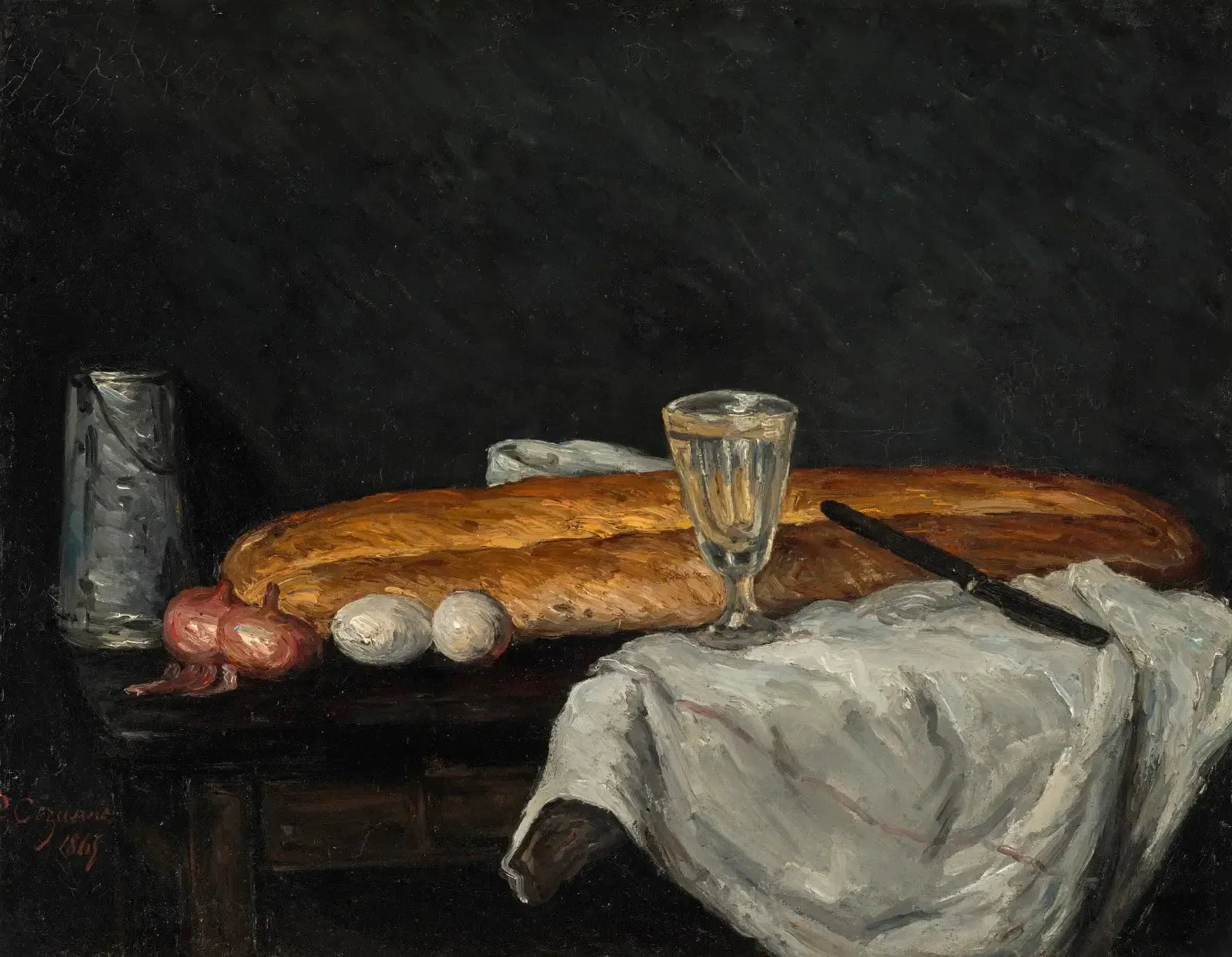 Le Pain et les Œufs - Paul Cézanne image 1 copie de tableau peinte à la main