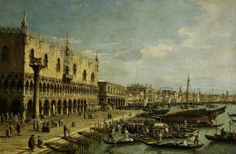 Le Palais des Doges, Venise - Canaletto image 1 copie peinte à la main à l’huile