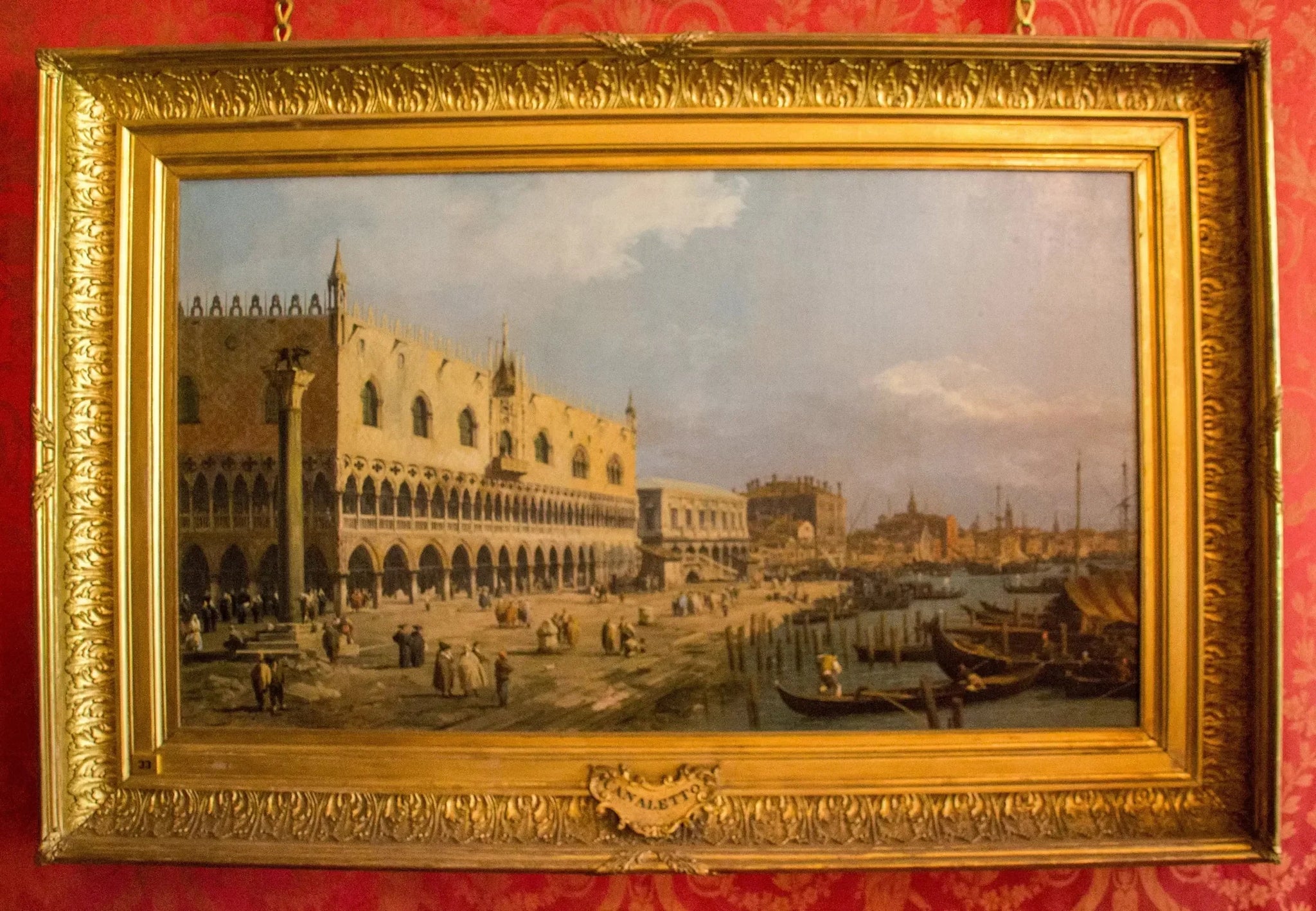 Le Palais du Doge et la Riva degli Schiavoni, Venise - Canaletto image 1 reproduction de peinture à l’huile