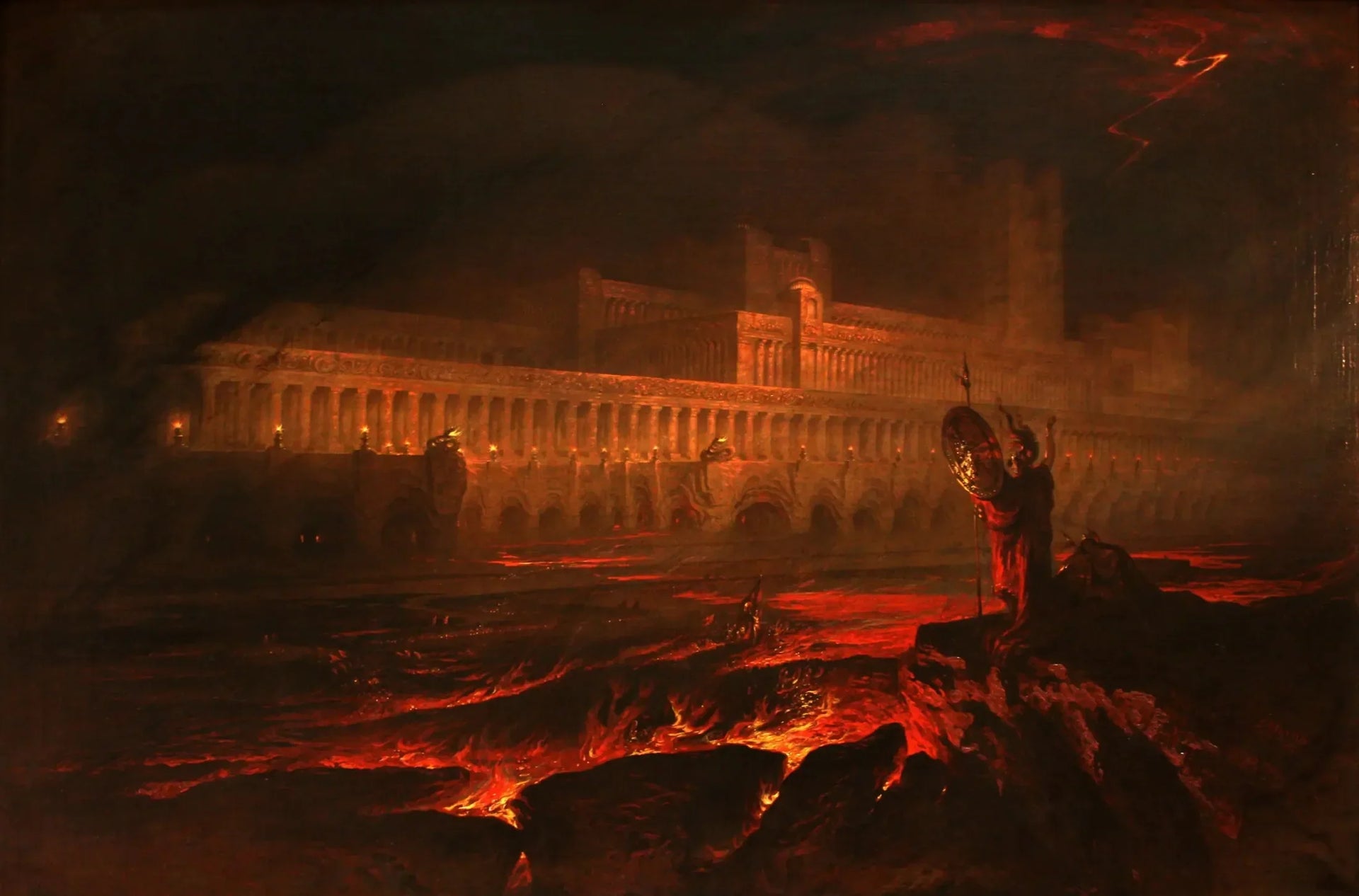 Le Pandemonium - John Martin image 1 reproduction artisanale de tableau