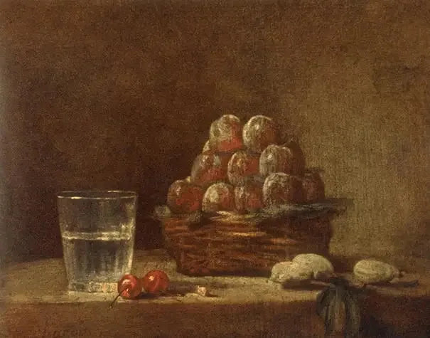 Le panier de prune - Jean Siméon Chardin image 1 reproduction de peinture à l’huile