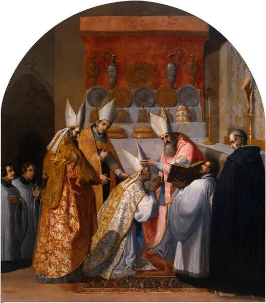 Le pape Alexandre III consacre Anthelm de Chignin évêque de Belley - Vincenzo Carducci image 1 reproduction artisanale de tableau