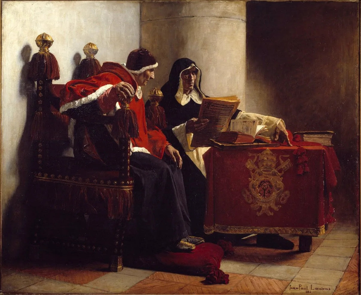 Le Pape et l'Inquisiteur - Jean-Paul Laurens image 1 reproduction réalisée par Alpha Reproduction