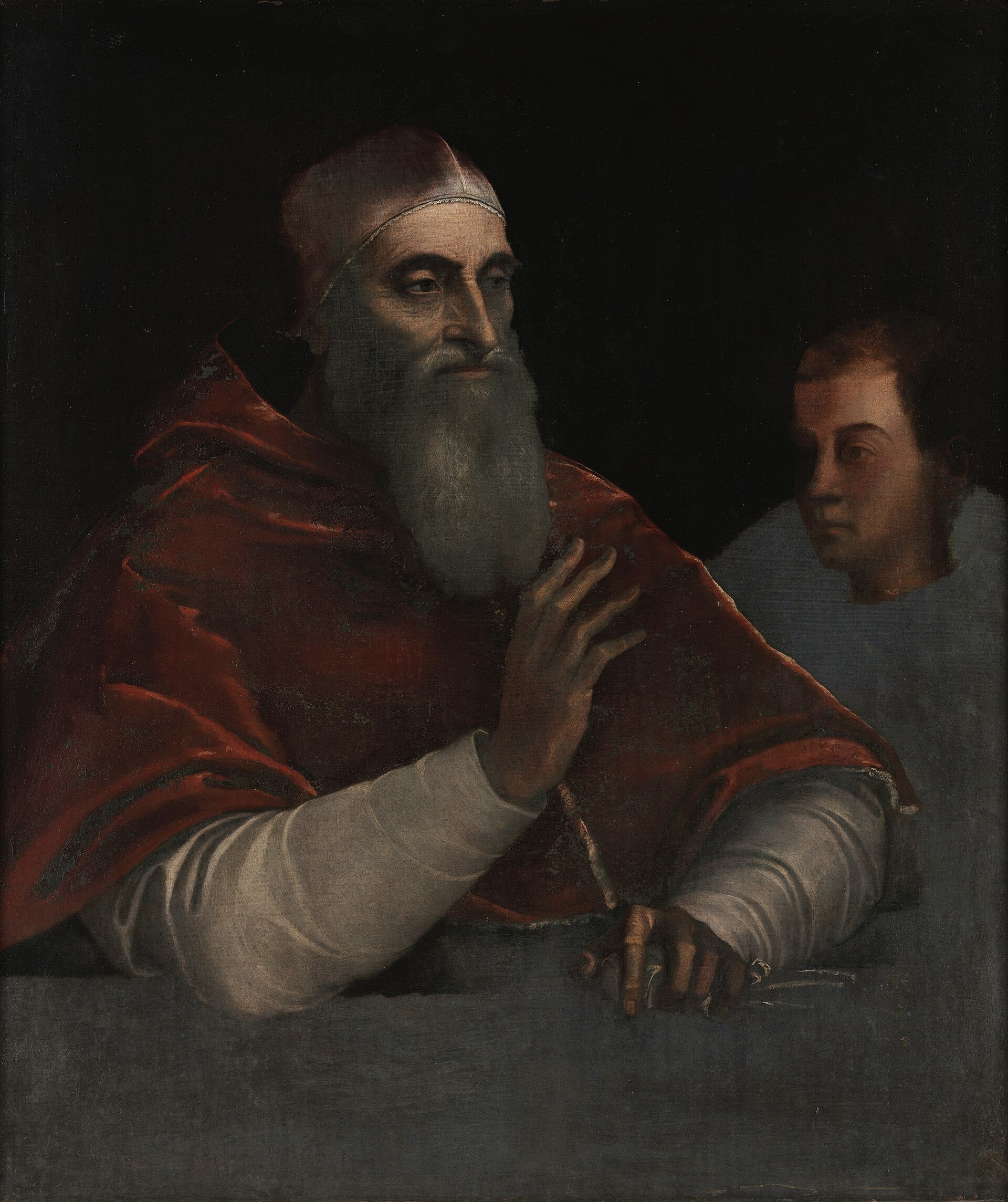 Le pape Paul III avec un neveu - Sebastiano del Piombo image 1 reproduction d’œuvre d’art à l’huile