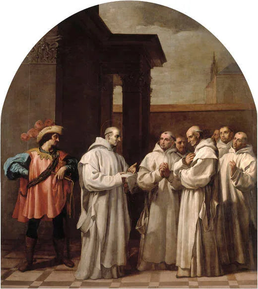 Le pape Urbain II appelle saint Bruno à Rome - Vincenzo Carducci image 1 copie de tableau peinte à la main
