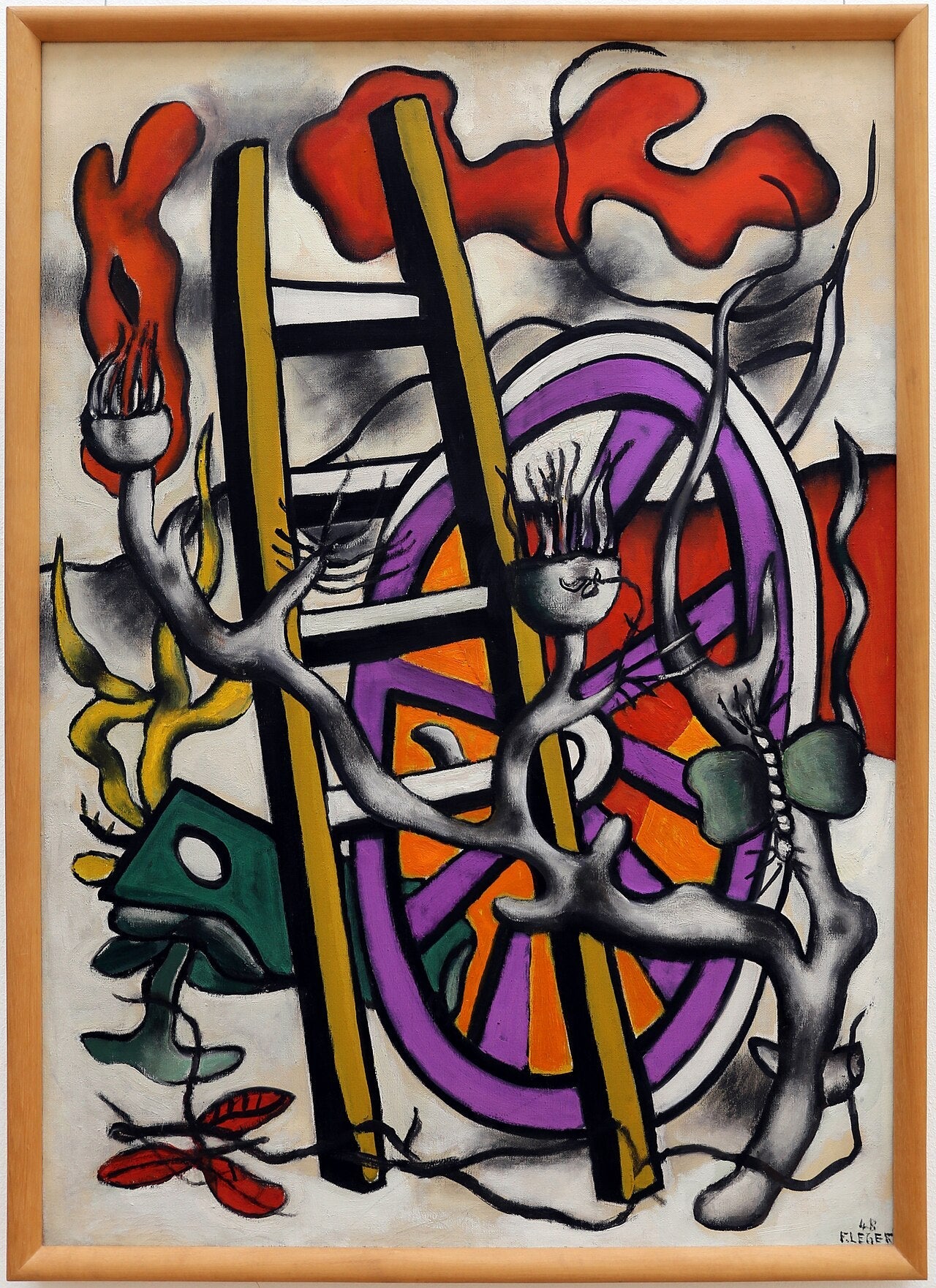 Le Papillon sur la roue - Fernand Léger image 1 copie peinte à la main à l’huile