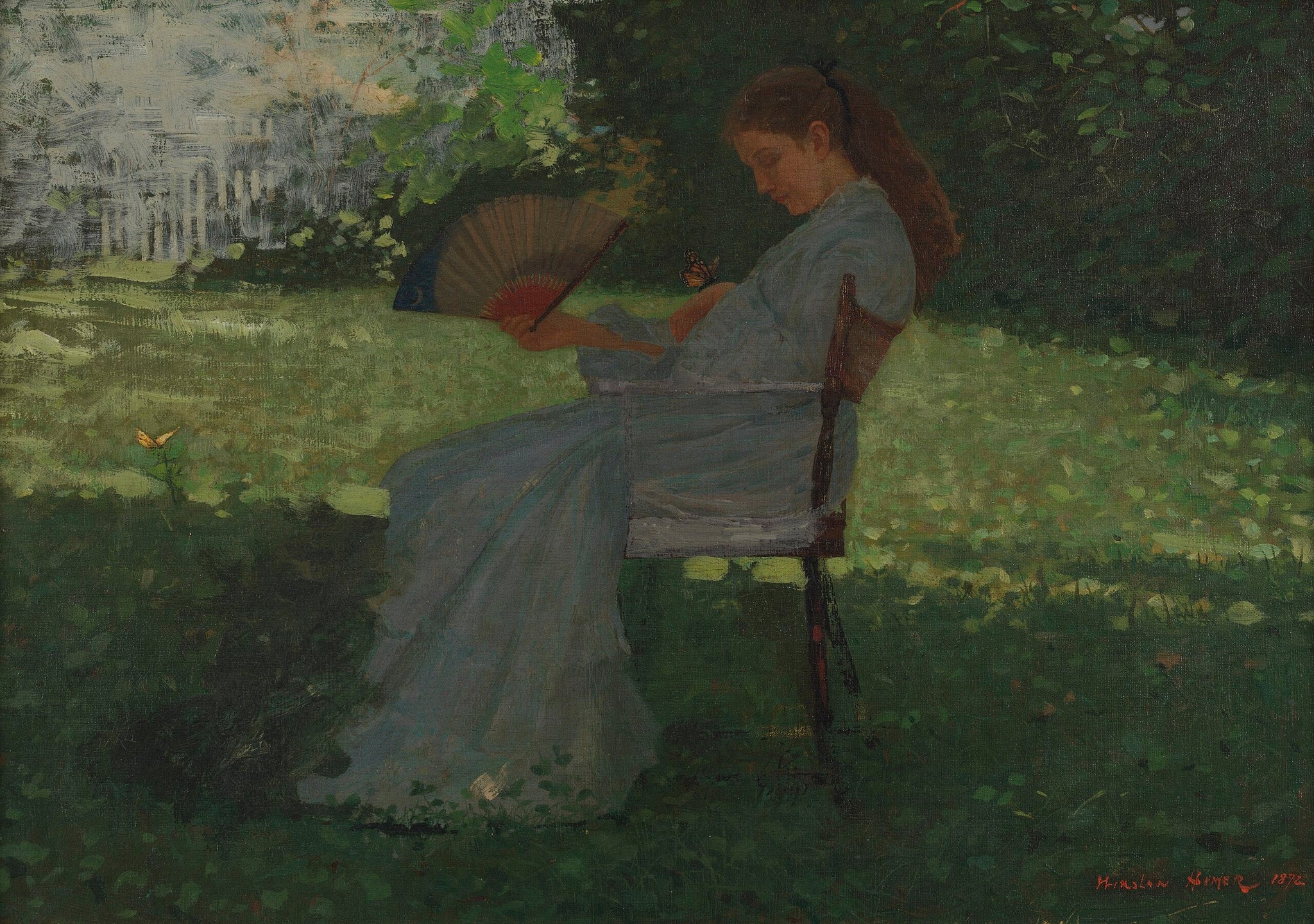 Le papillon - Winslow Homer image 1 copie peinte à la main à l’huile