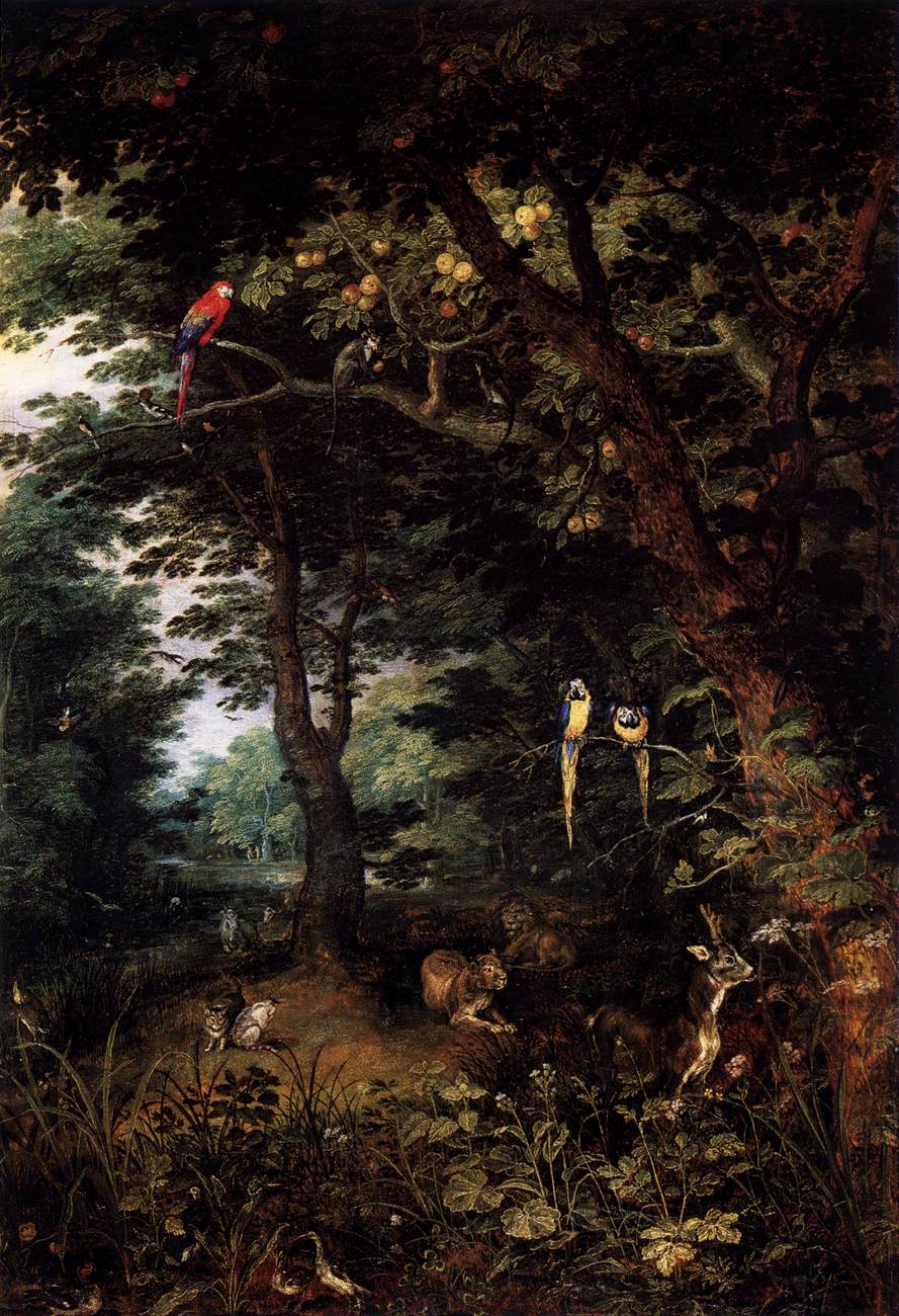 Le paradis terrestre - Jan Brueghel le Jeune image 1 reproduction de peinture à l’huile