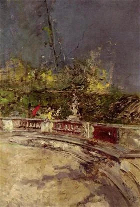 Le parapluie rouge - Giovanni Boldini image 1 tableau peint à l’huile sur toile