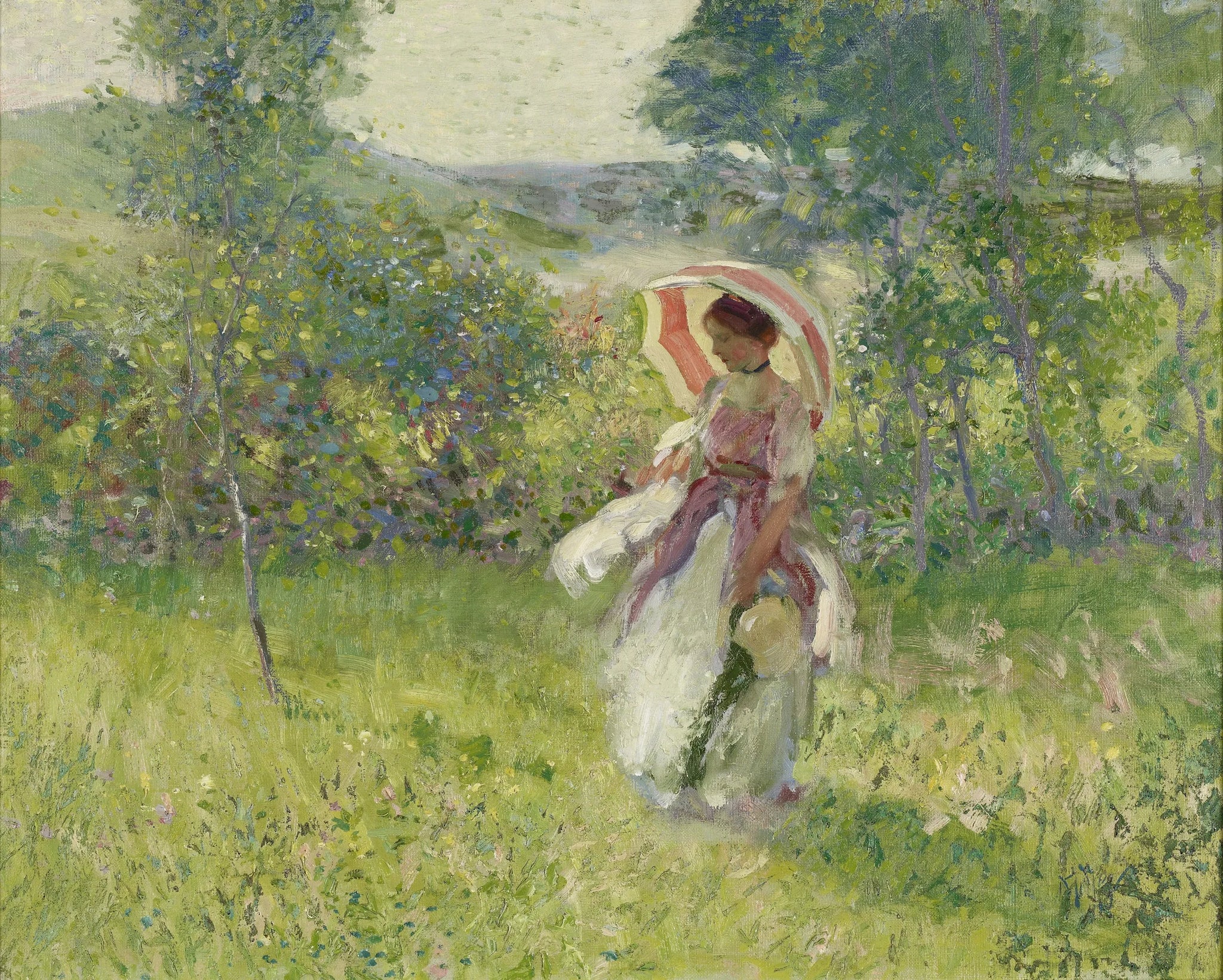 Le parasol - Richard Edward Miller image 1 copie de tableau peinte à la main