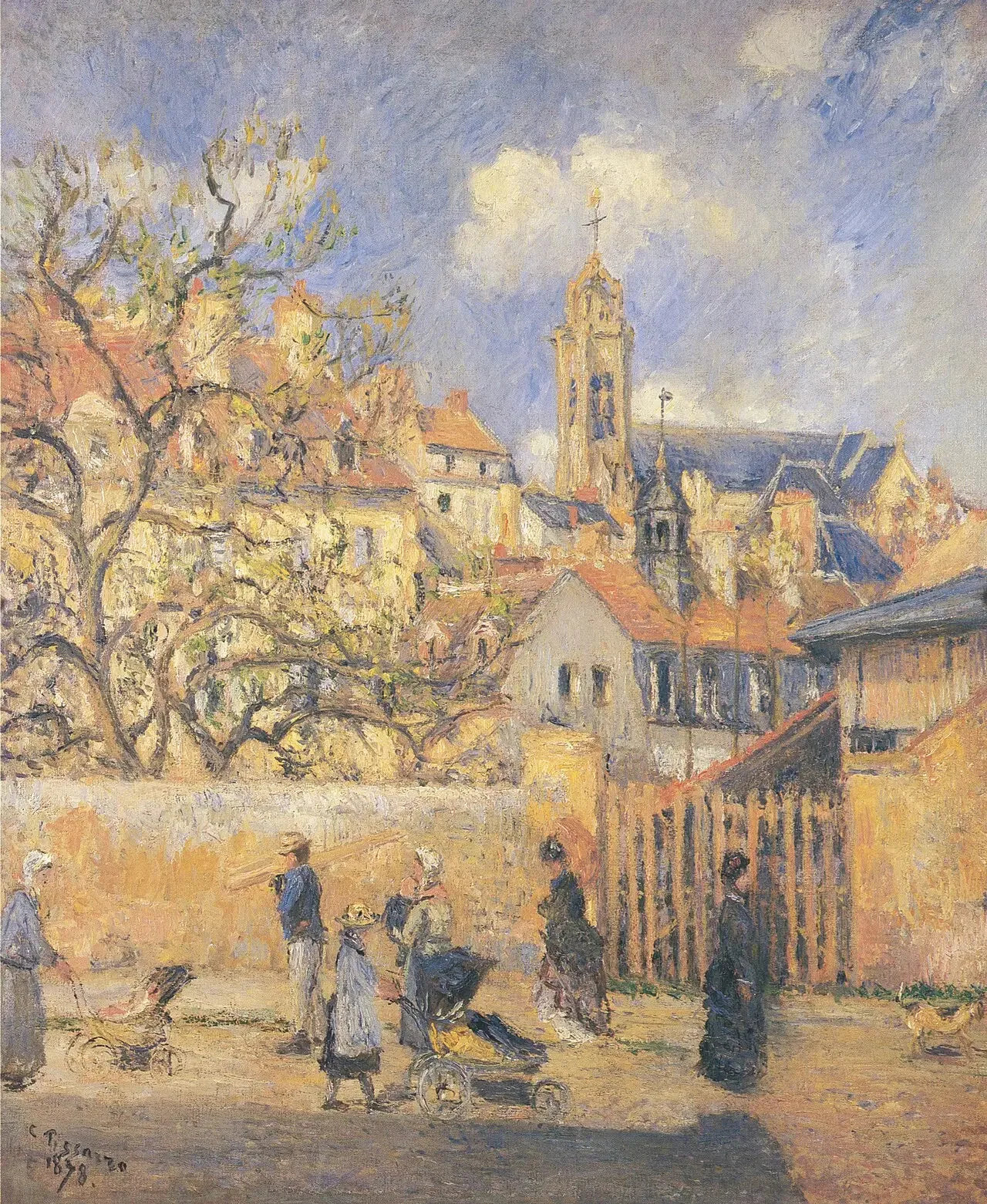 Le Parc-aux-Charrettes, Pontoise - Camille Pissarro image 1 copie peinte à la main à l’huile