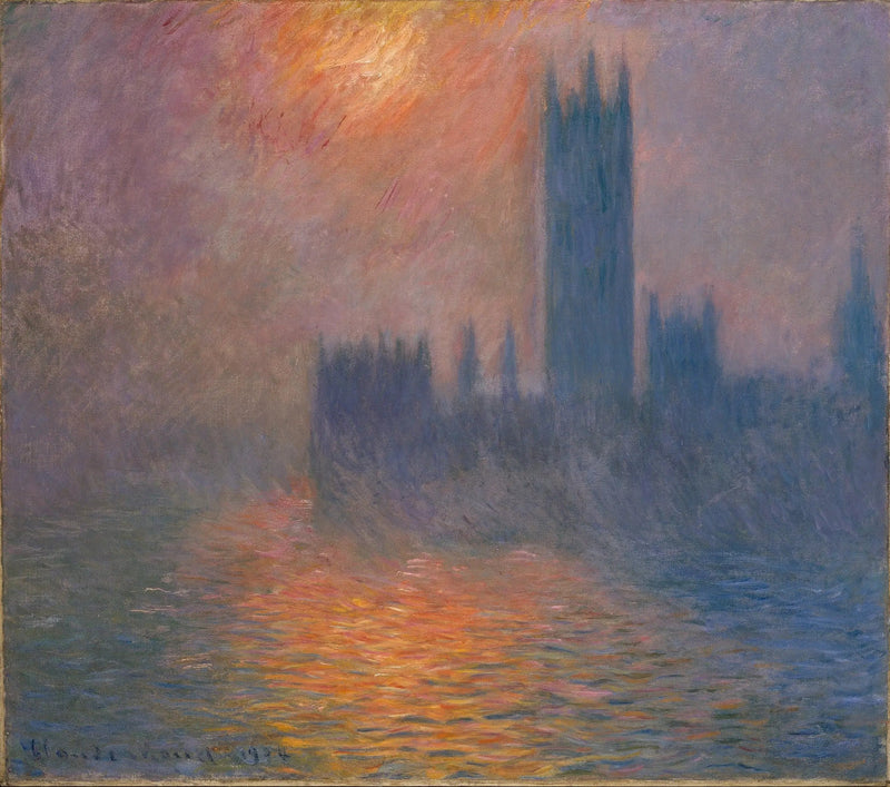 Le Parlement, coucher de soleil - Claude Monet