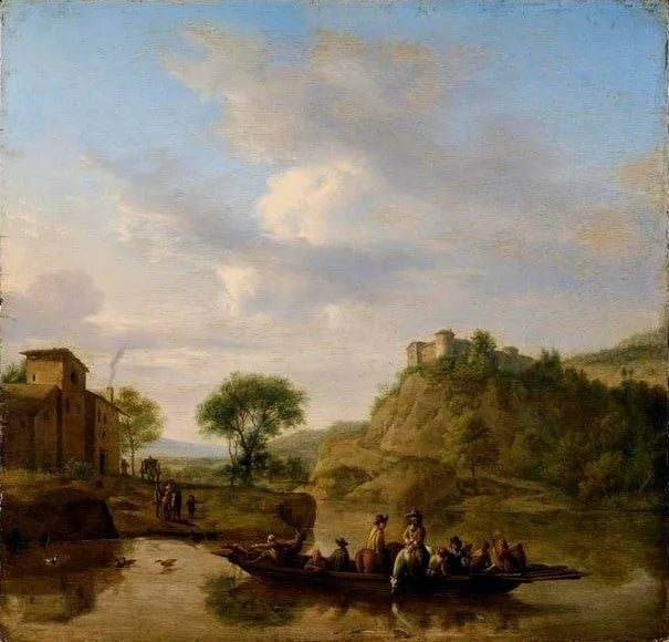 Le passage du bac - Adriaen van de Velde image 1 reproduction d’œuvre d’art à l’huile
