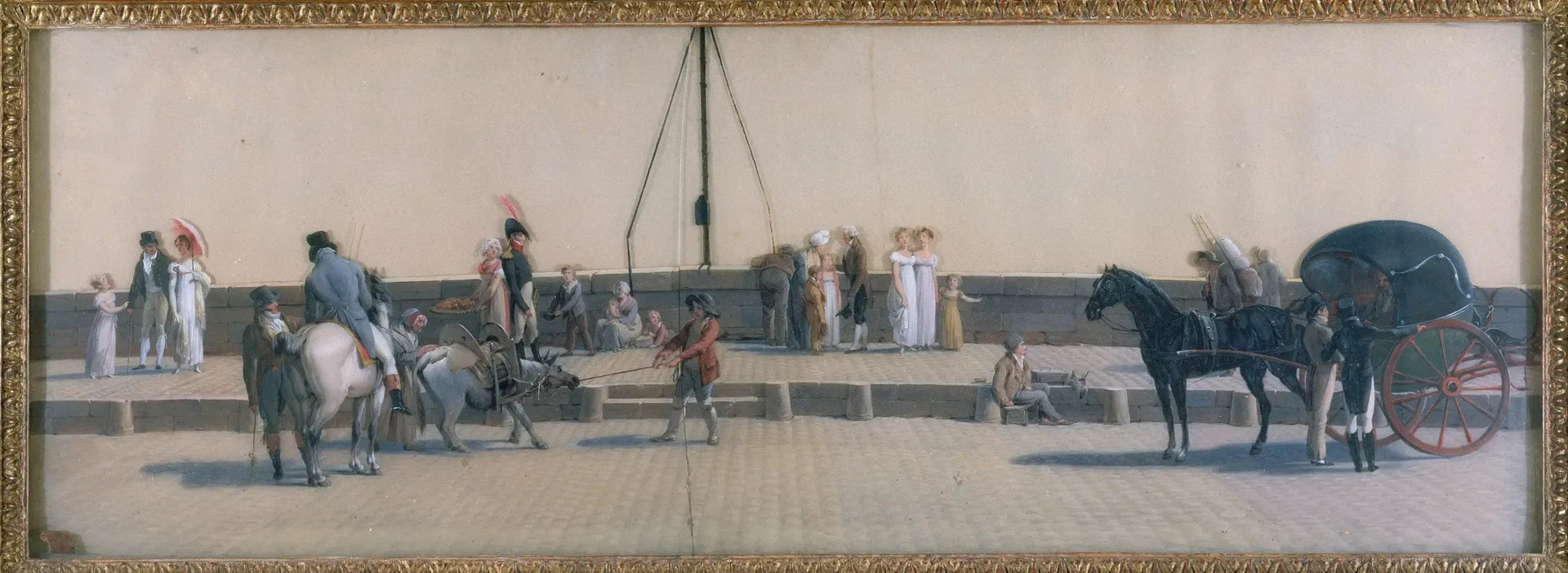Le passage du pont Royal, vers 1800 - Louis-Léopold Boilly image 1 tableau peint à l’huile sur toile
