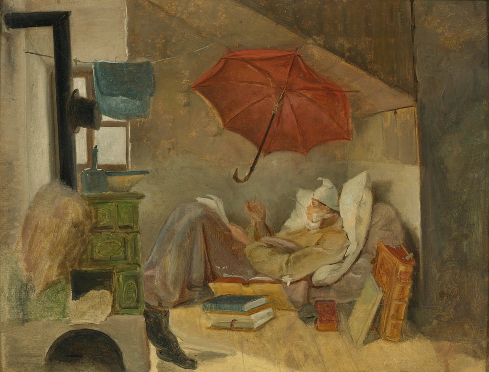 Le Pauvre Poète - Carl Spitzweg image 1 copie de tableau peinte à la main