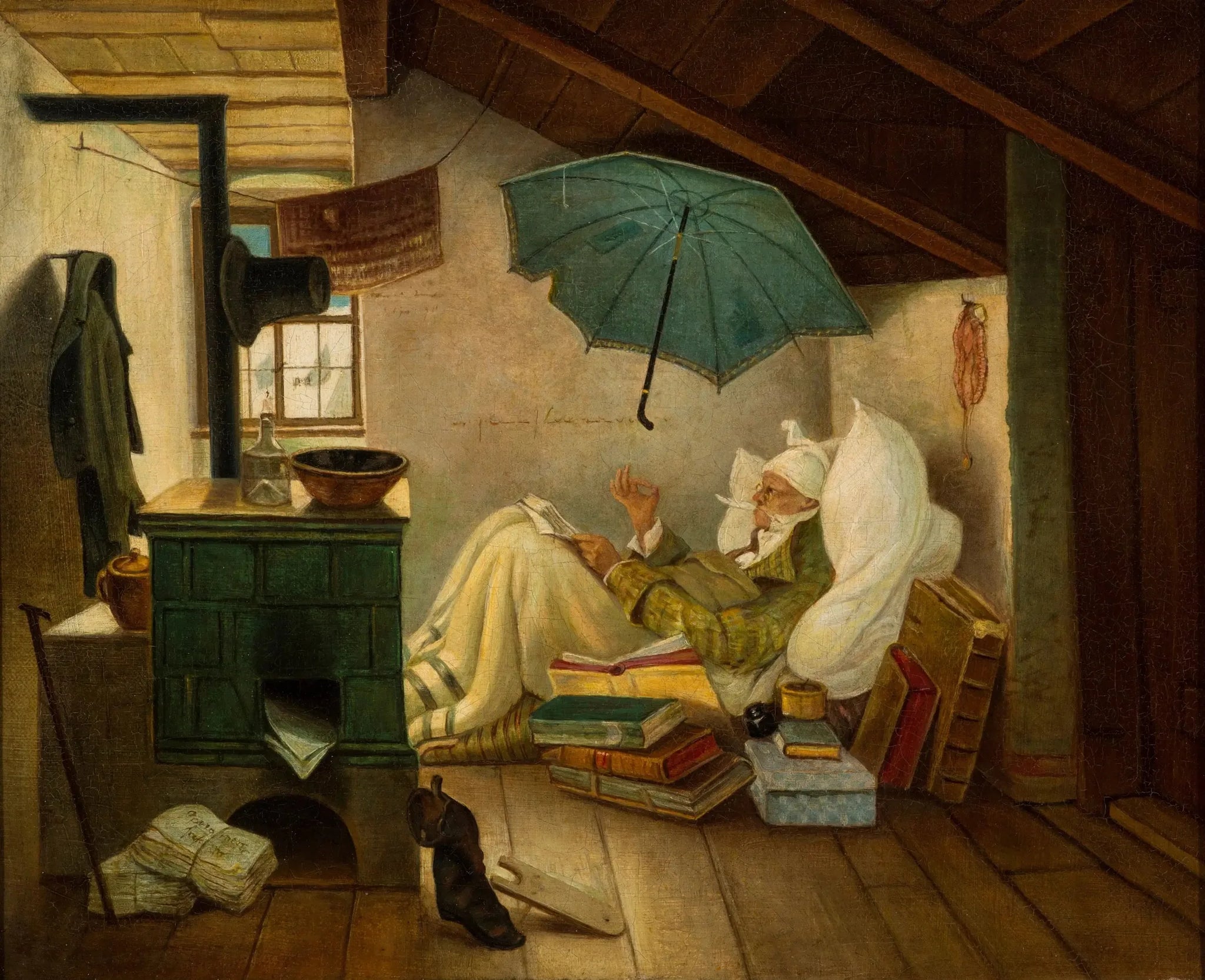 Le Pauvre Poète - Carl Spitzweg image 1 reproduction artisanale de tableau