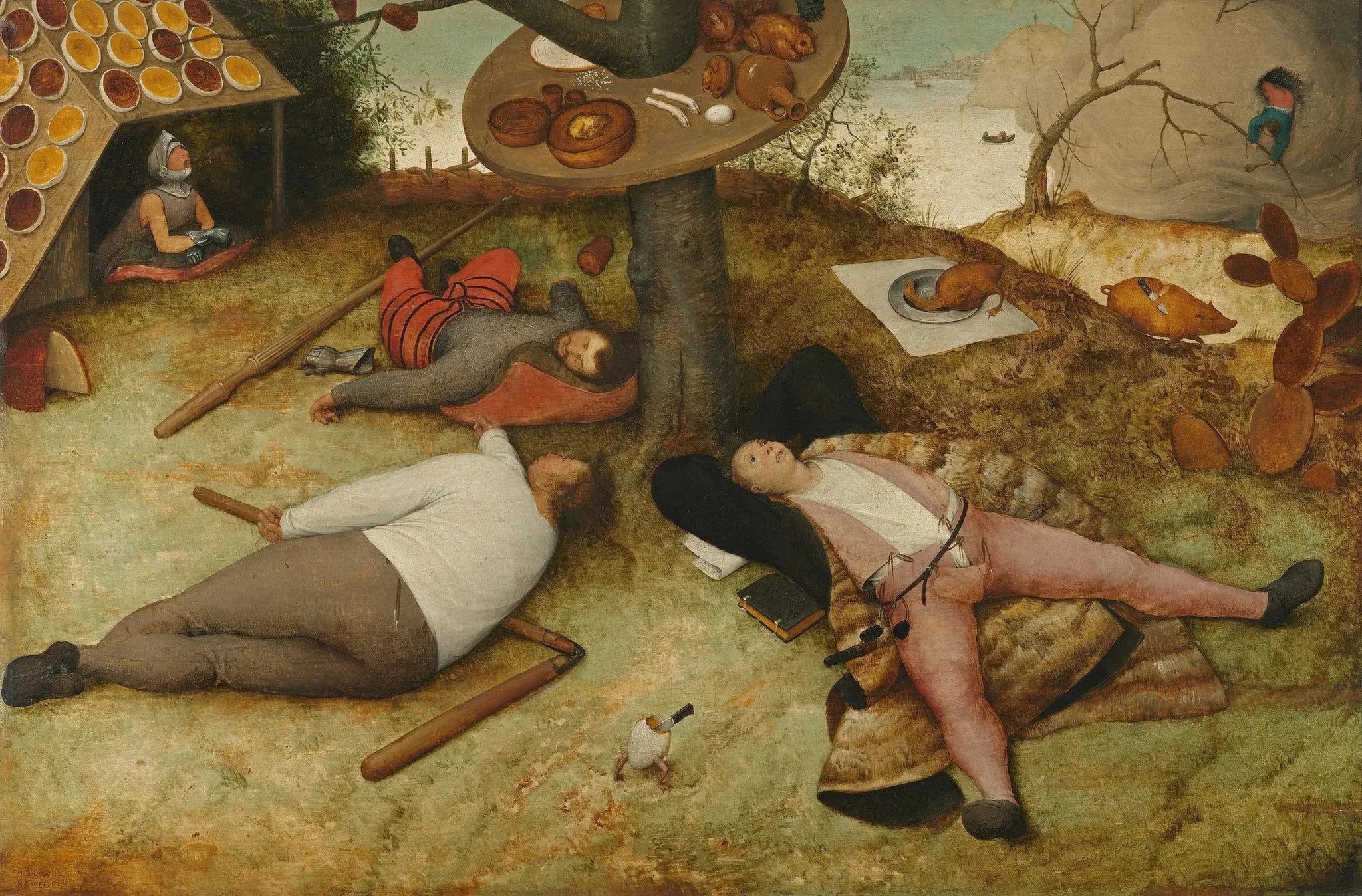 Le Pays de Cocagne - Pieter Brueghel the Elder image 1 reproduction artisanale de tableau