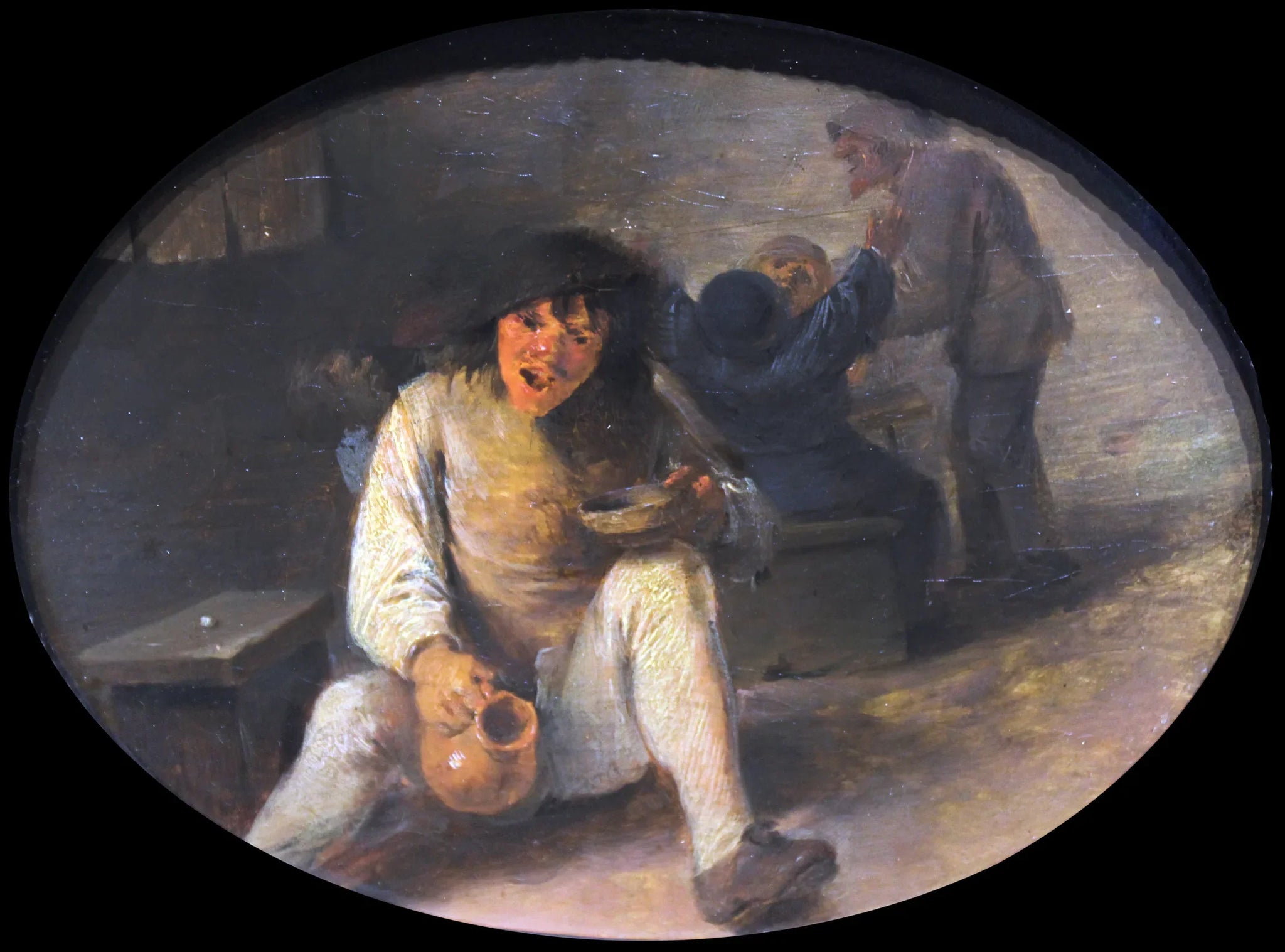 Le paysan ivre - Adriaen Brouwer image 1 reproduction de peinture à l’huile