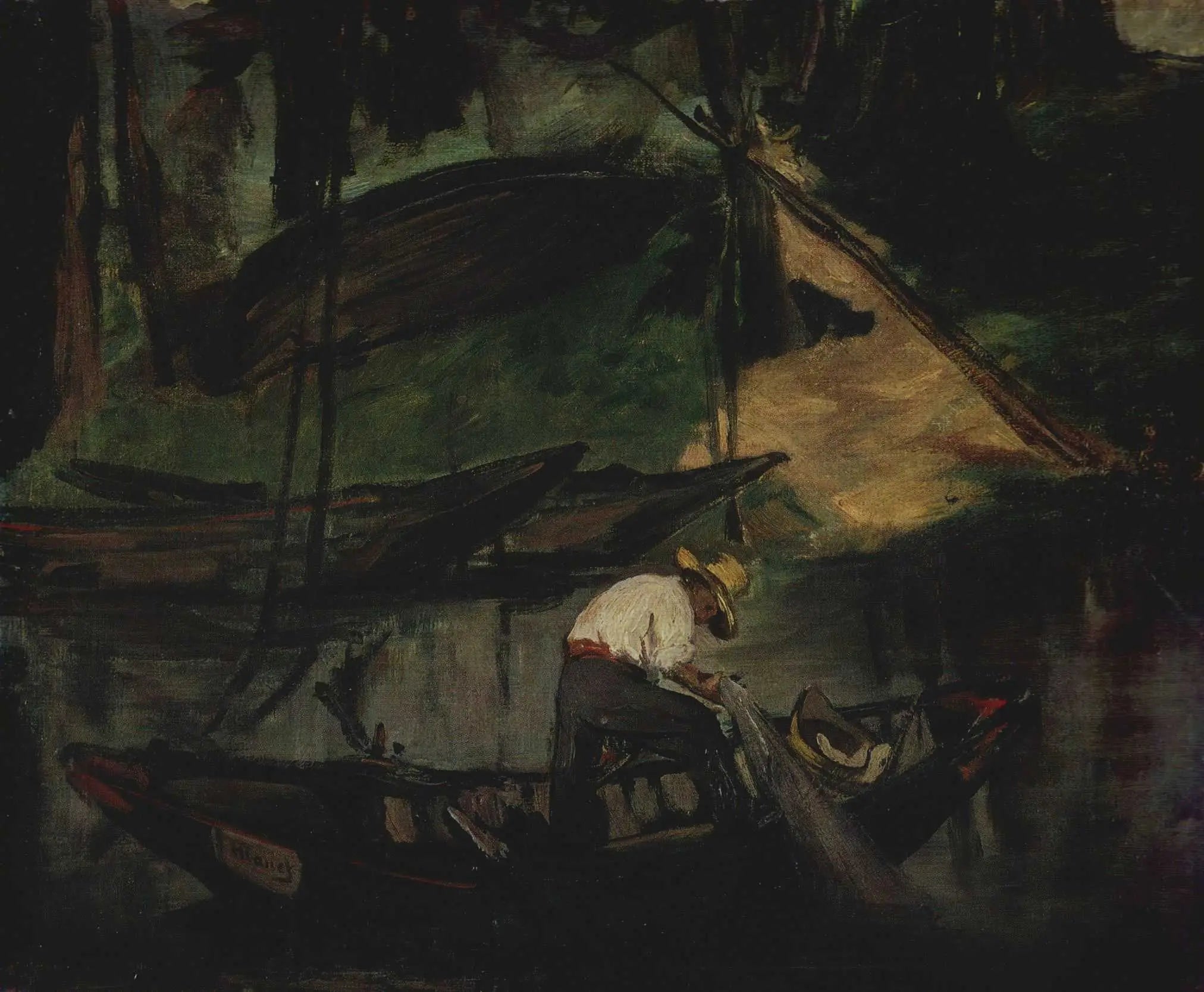Le pêcheur - Édouard Manet image 1 reproduction artisanale de tableau